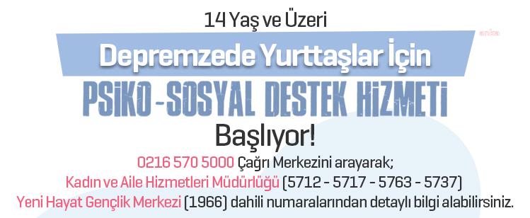 ATAŞEHİR BELEDİYESİ’NDEN DEPREMZEDELERE PSİKO-SOSYAL DESTEK