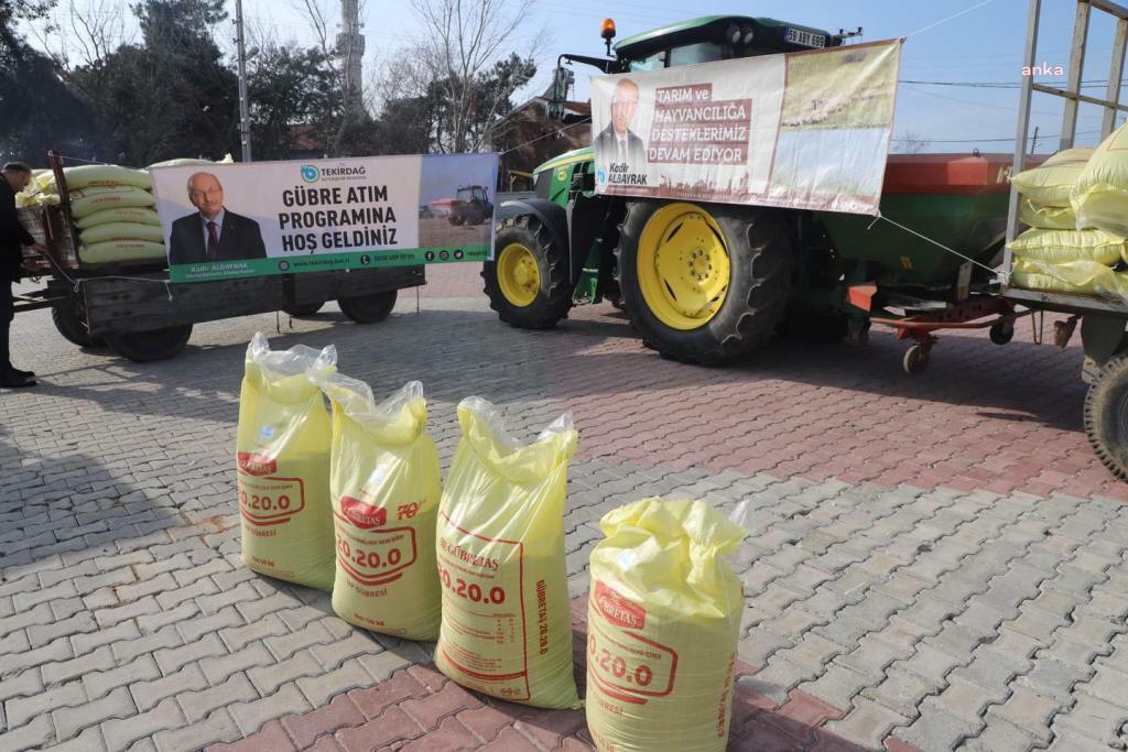 TEKİRDAĞ BÜYÜKŞEHİR BELEDİYESİ ‘MERA ISLAH PROJESİ’ KAPSAMINDA 77 TON GÜBRE DAĞITTI