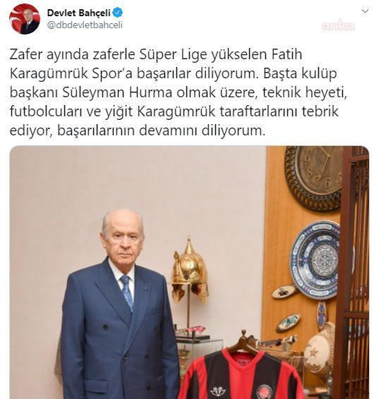 MHP GENEL BAŞKANI BAHÇELİ 30 GÜN SONRA TWİTTER’DA