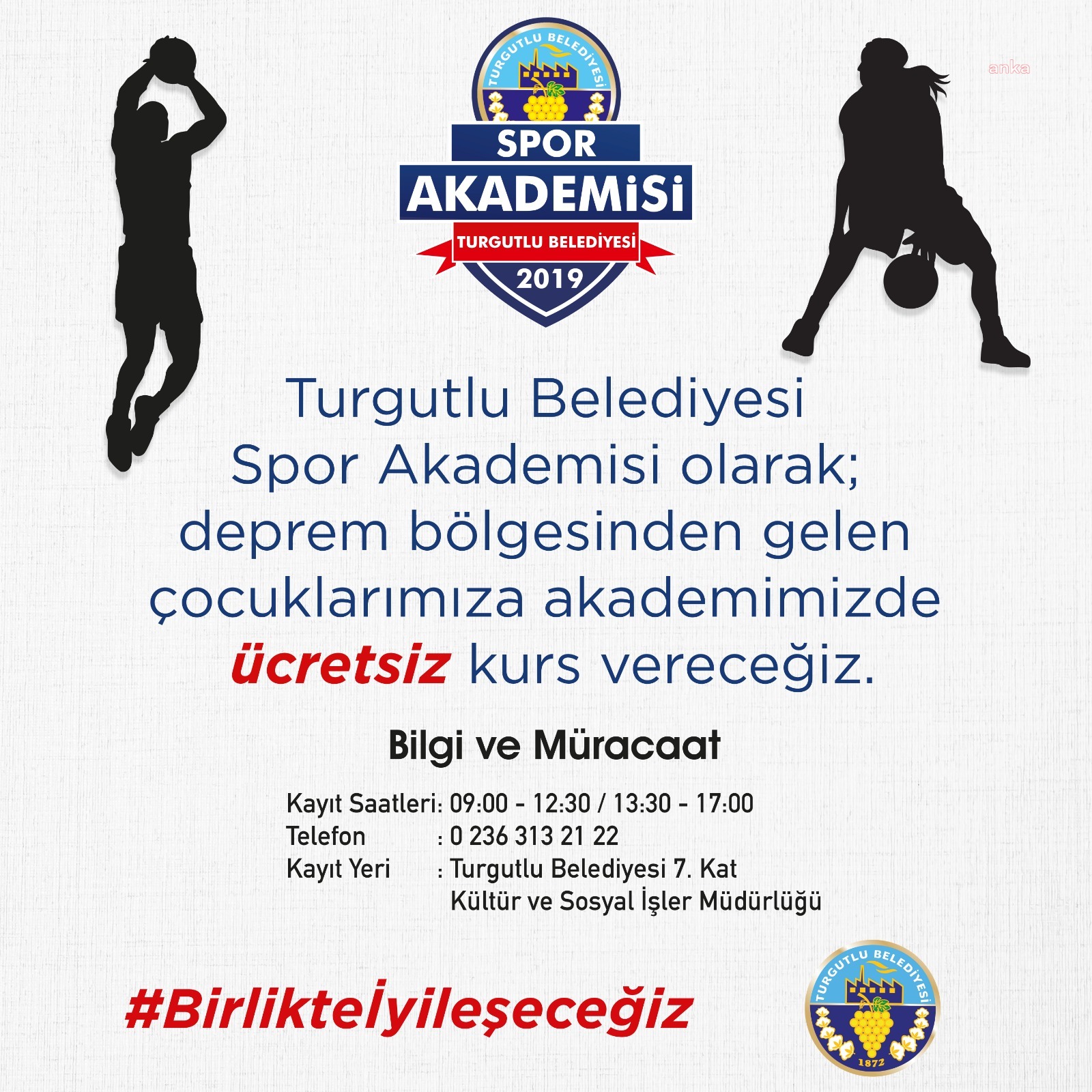 DEPREMZEDE ÇOCUKLAR TURGUTLU BELEDİYESİ'NİN SPOR AKADEMİSİ'NDEN ÜCRETSİZ YARARLANACAK