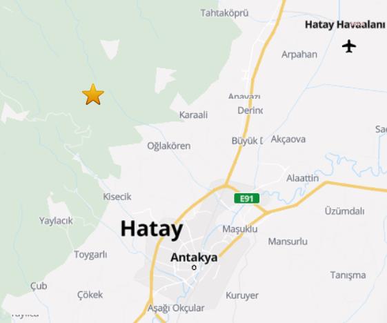 HATAY’DA 4.4 BÜYÜKLÜĞÜNDE DEPREM OLDU