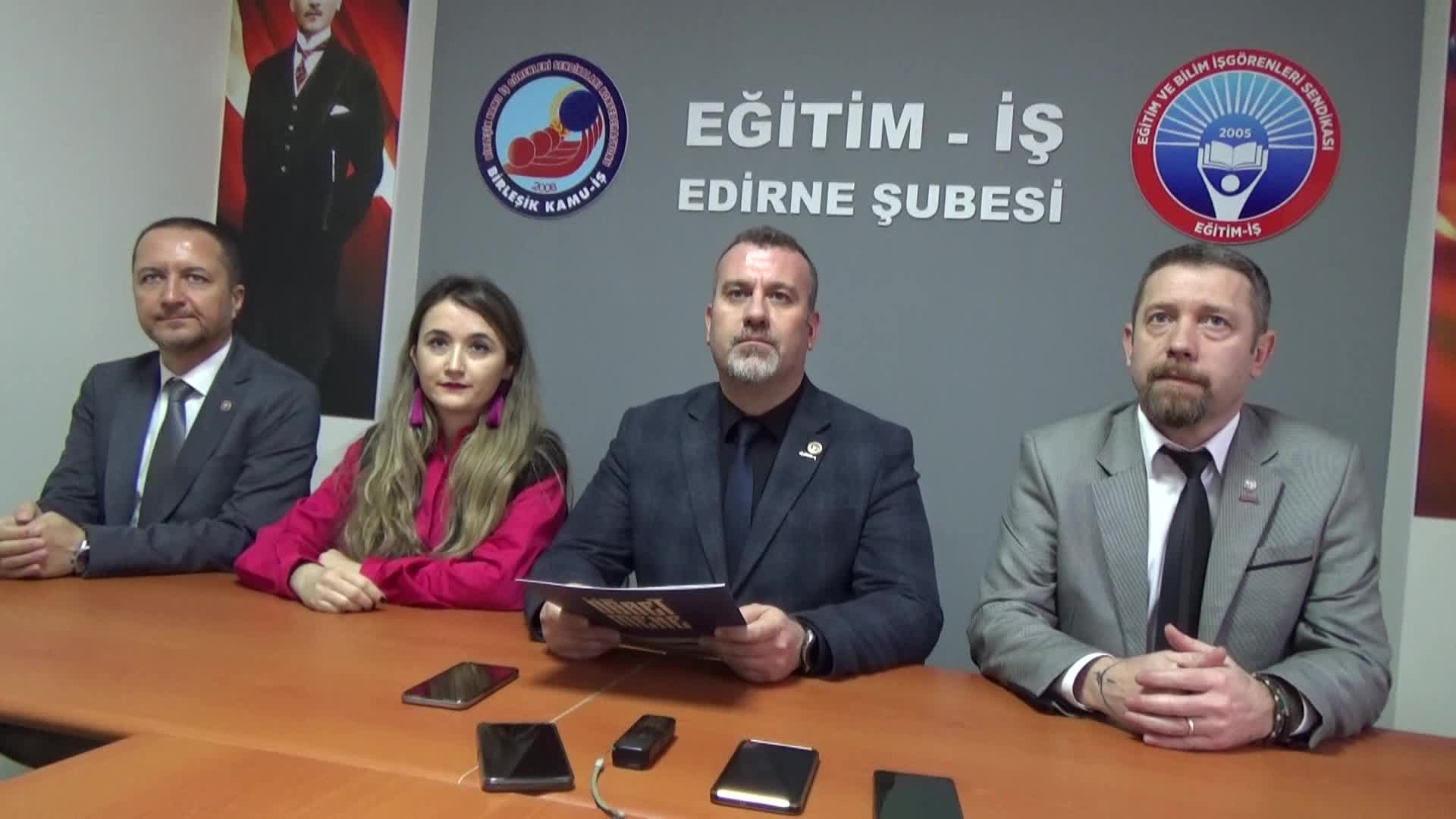 EĞİTİM İŞ EDİRNE ŞUBE BAŞKANI AKÇAY: "İL MİLLİ EĞİTİMİN VERDİĞİ CEVAPLA ASLINDA DEPREME YÖNELİK PLANLI HİÇBİR HAZIRLIĞININ OLMADIĞINI GÖRMEKTEYİZ"