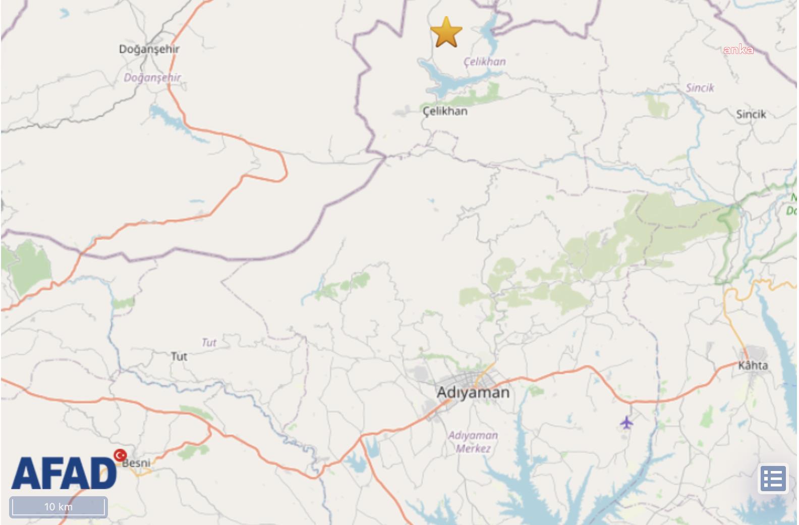 ADIYAMAN'IN ÇELİKHAN İLÇESİNDE 4.4 BÜYÜKLÜĞÜNDE DEPREM OLDU