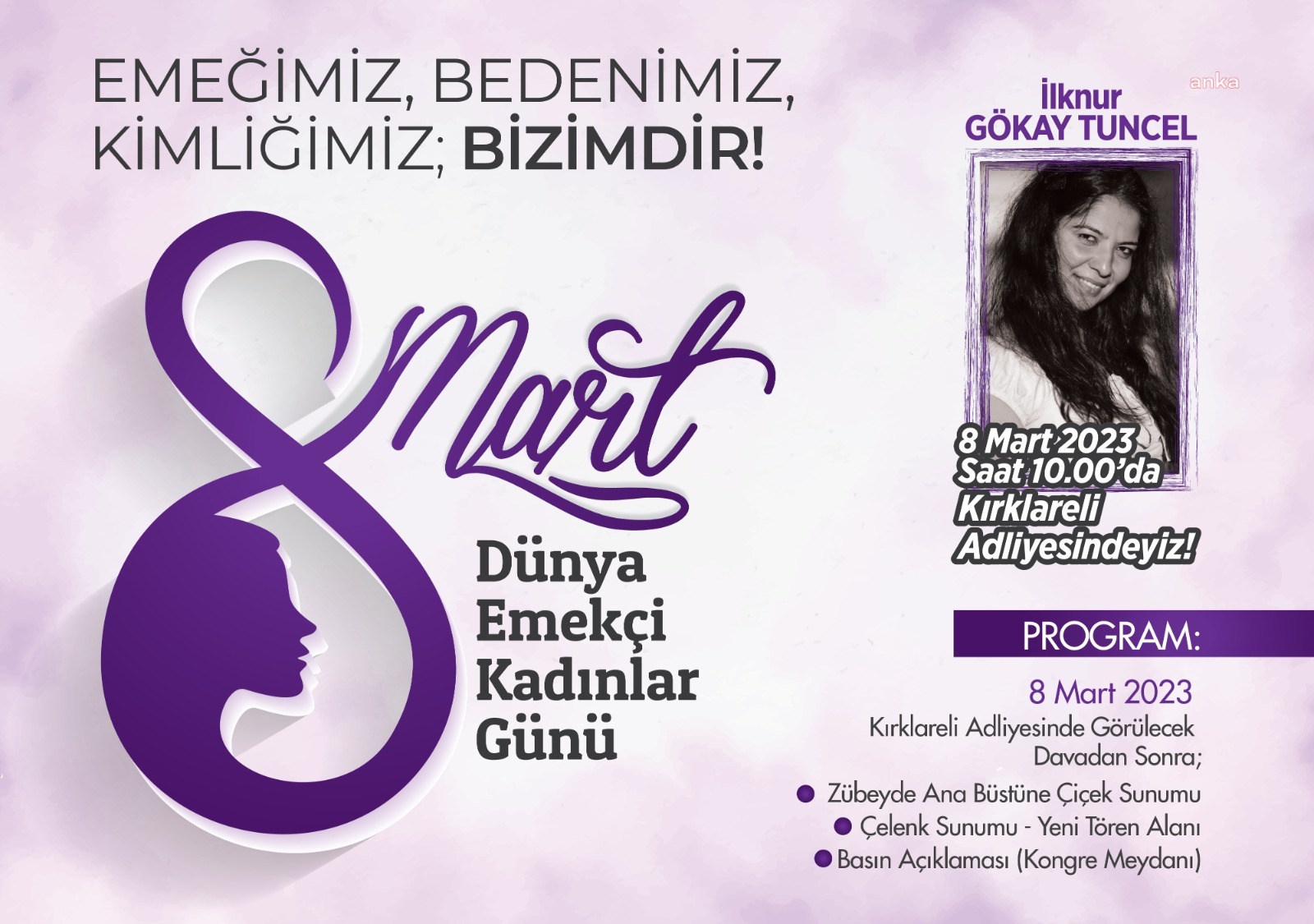 LÜLEBURGAZ'DA 'İLKNUR GÖKAY TUNCEL' DAVASINDA KARAR DURUŞMASI 8 MART’TA