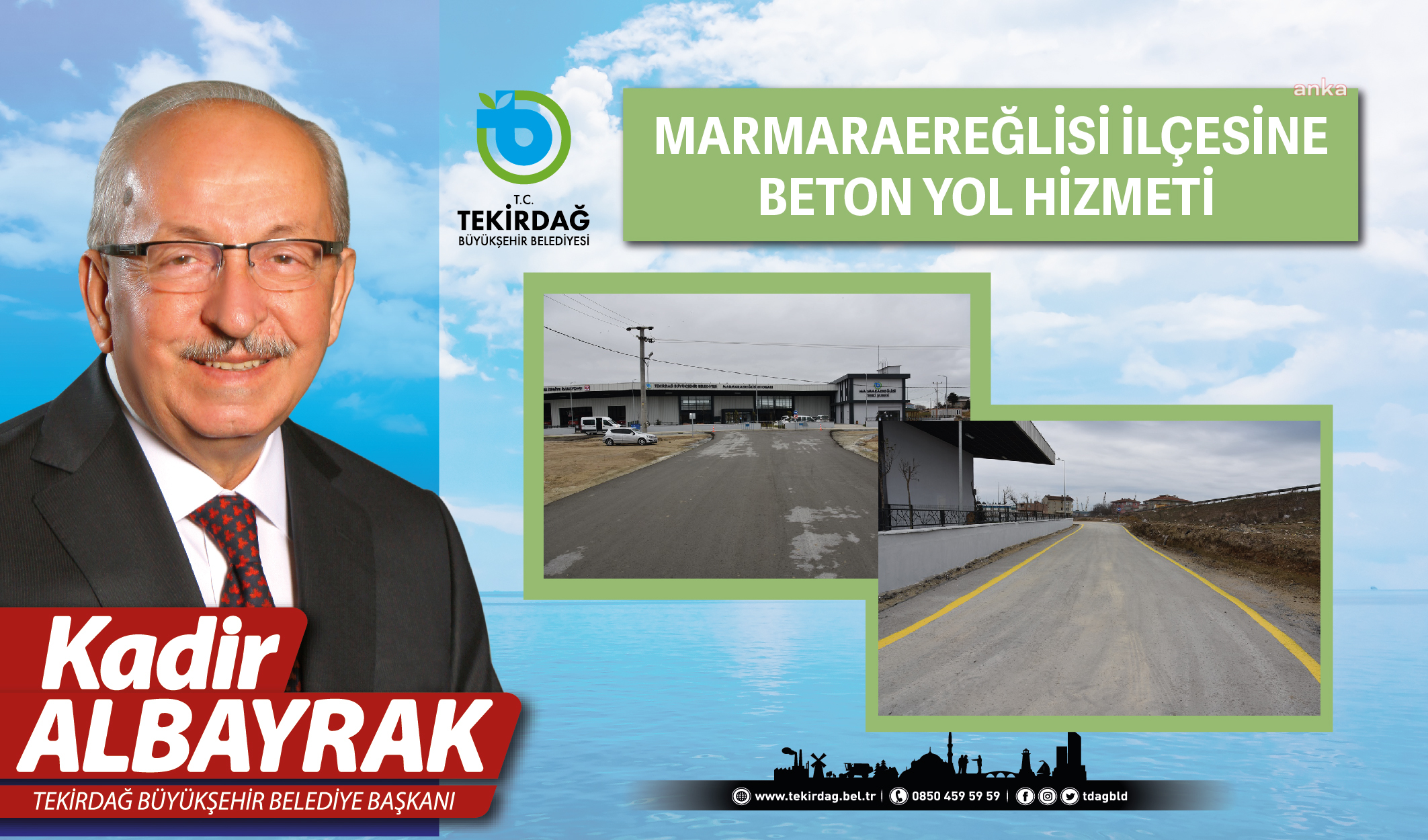 TEKİRDAĞ BÜYÜKŞEHİR’DEN MARMARAEREĞLİSİ İLÇESİNE BETON YOL