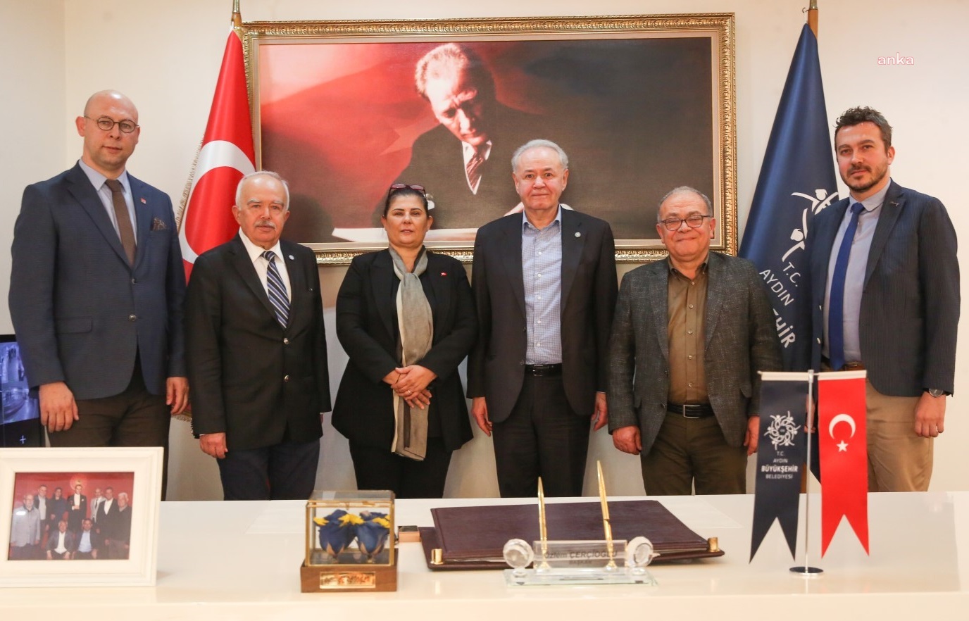 CHP VE İYİ PARTİ’DEN AYDIN BÜYÜKŞEHİR BELEDİYE BAŞKANI ÇERÇİOĞLU’NA NEZAKET ZİYARETİ
