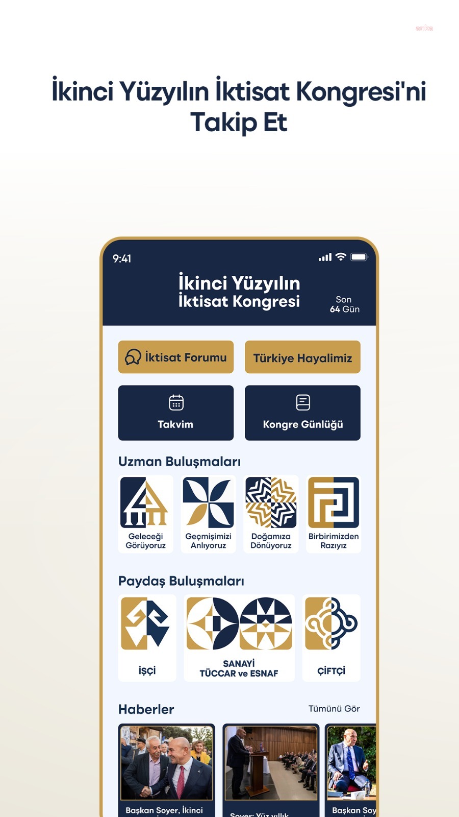 İKİNCİ YÜZYILIN İKTİSAT KONGRESİ'NİN MOBİL UYGULAMASI YAYINDA