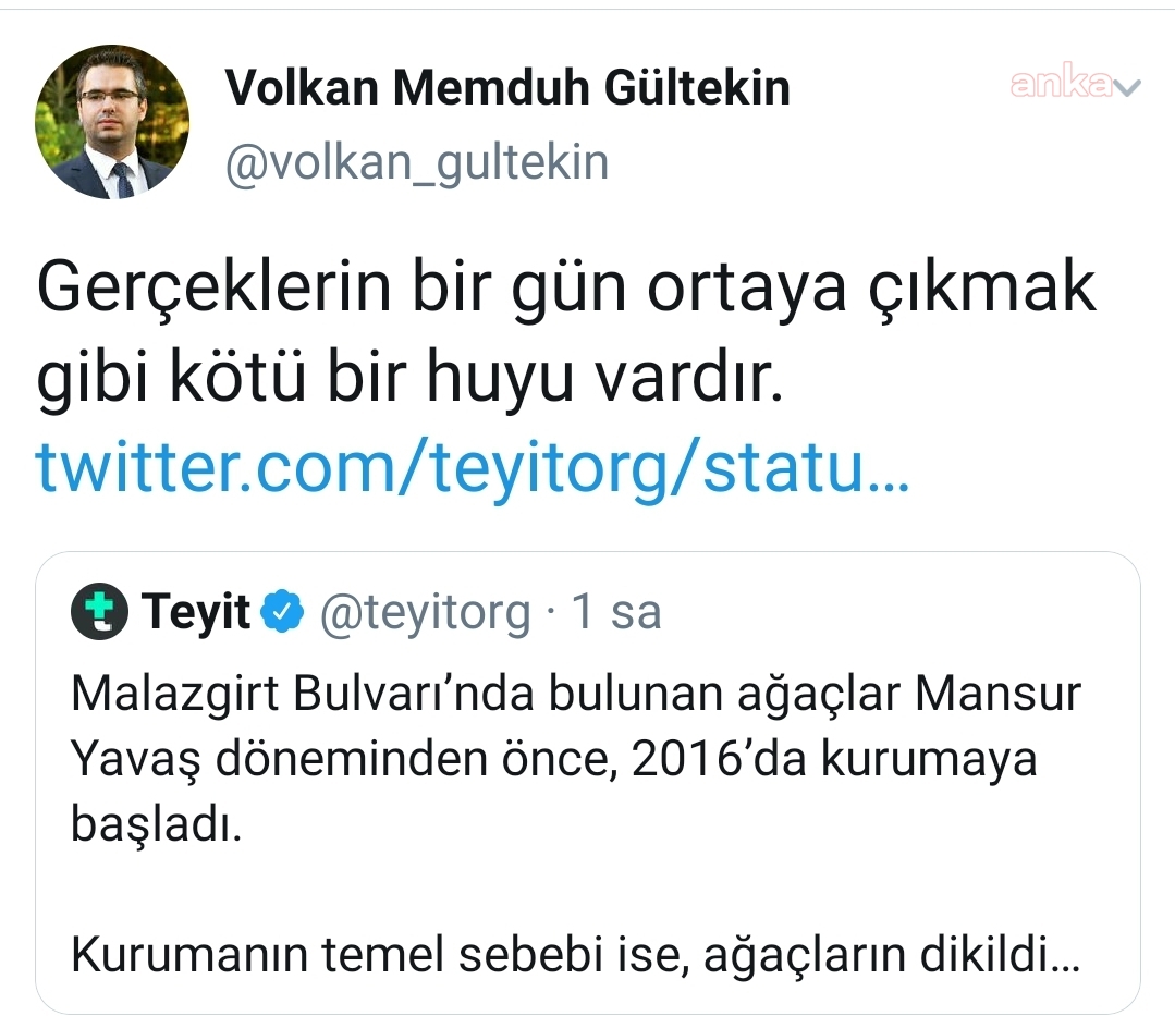 ANKARA BÜYÜKŞEHİR'DEN KURUYAN AĞAÇ İDDİALARINA YANIT