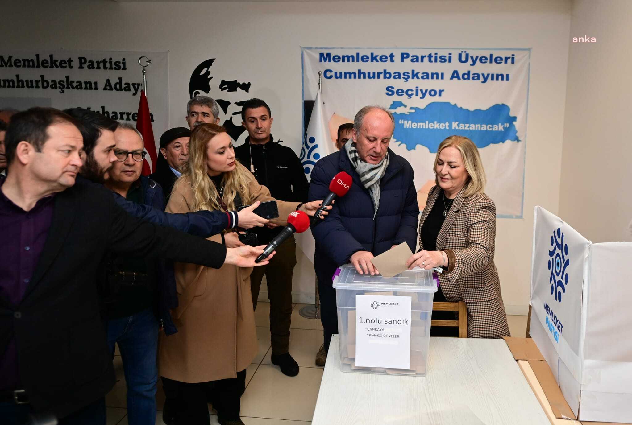 MEMLEKET PARTİSİ, MUHARREM İNCE’Yİ CUMHURBAŞKANI ADAYI OLARAK GÖSTERMEYE KARAR VERDİ