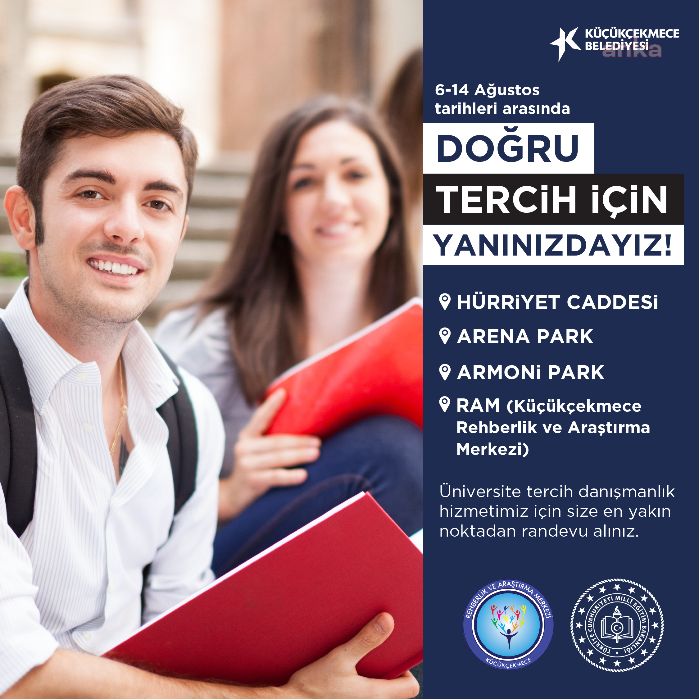 KÜÇÜKÇEKMECE BELEDİYESİ, YKS TERCİH SÜRECİNDE DE GENÇLERİN YANINDA