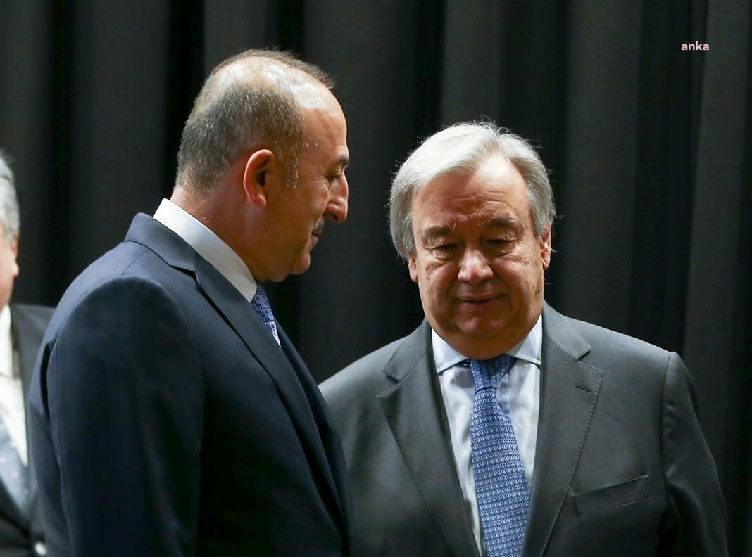 MEVLÜT ÇAVUŞOĞLU, BM GENEL SEKRETERİ ANTONIO GUTERRES İLE GÖRÜŞTÜ