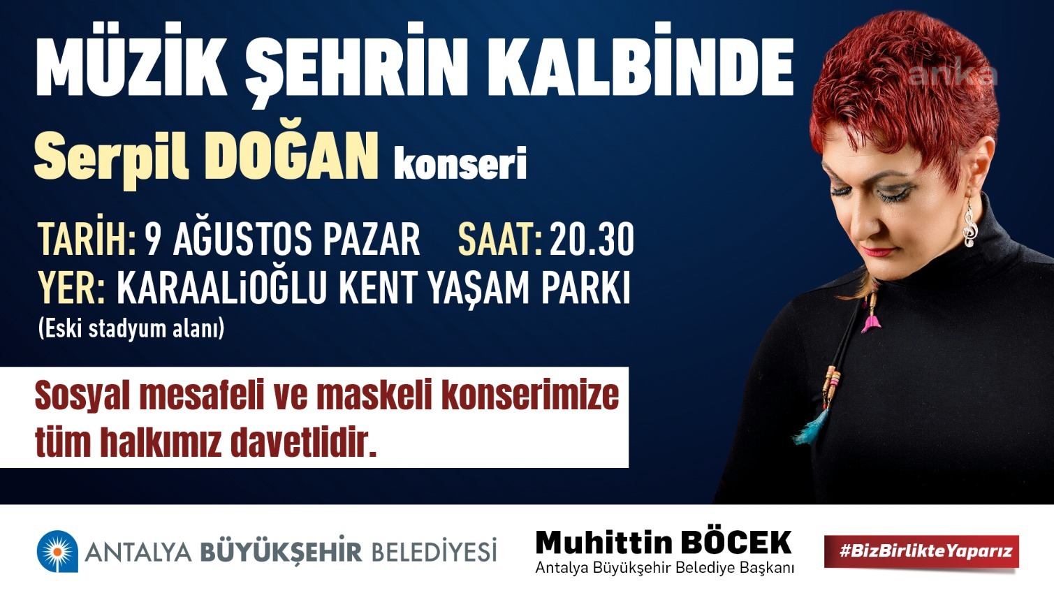 ANTALYA BÜYÜKŞEHİR'DEN KONTROLLÜ KONSER KEYFİ