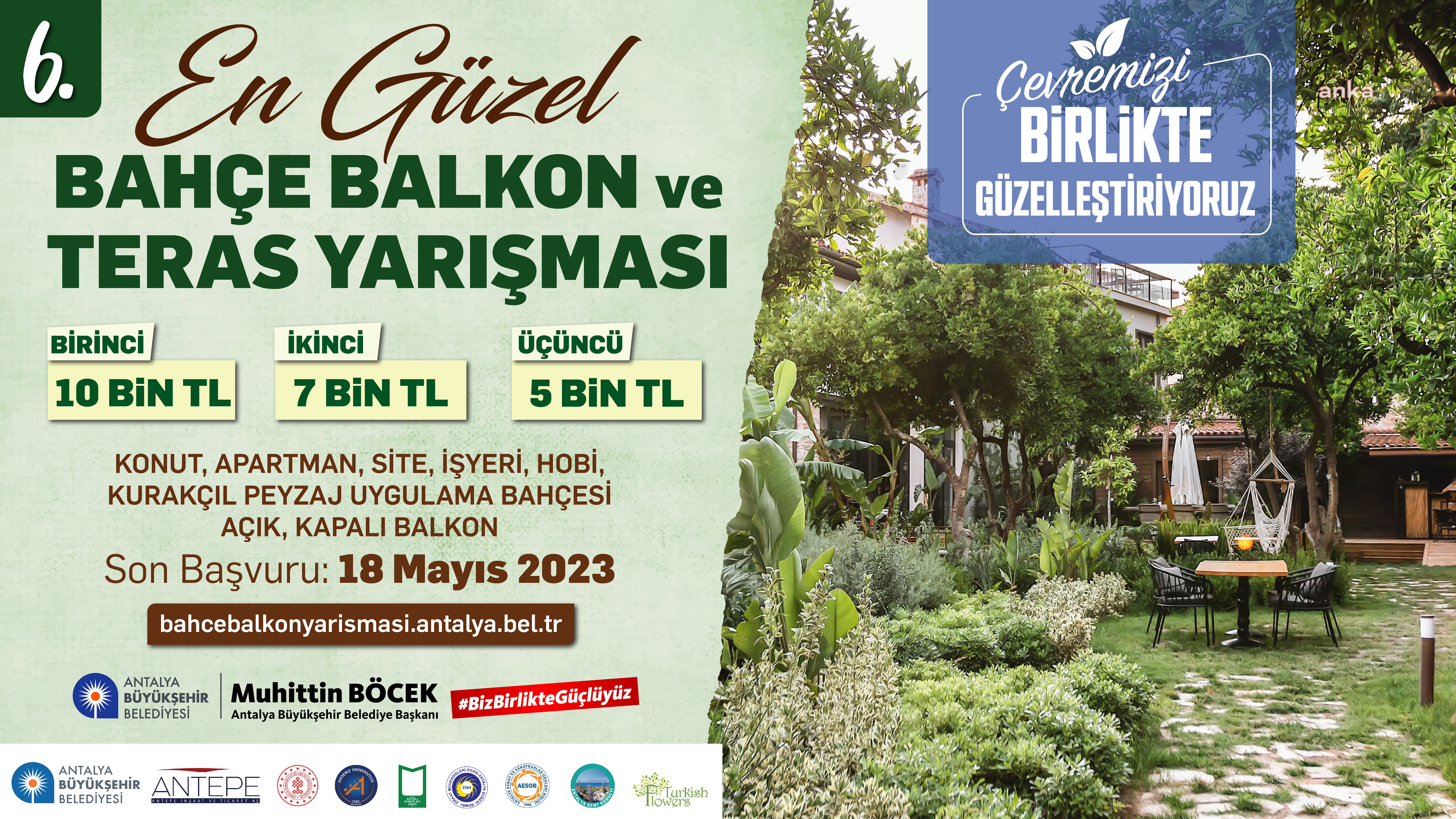 ANTALYA'DA EN GÜZEL BAHÇE, BALKON VE TERAS YARIŞMASI BAŞLIYOR