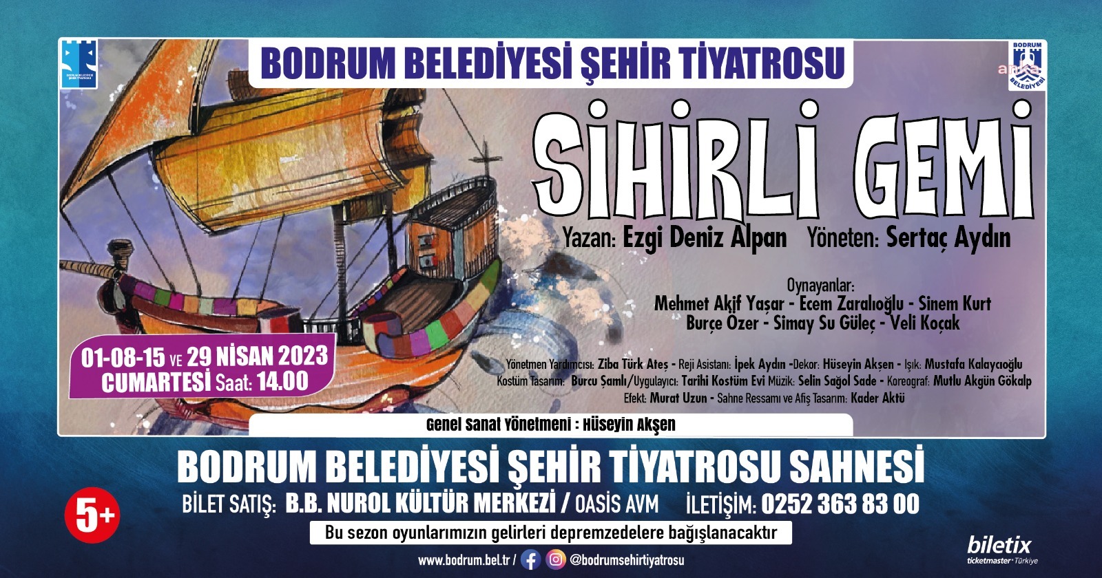 BODRUM BELEDİYESİ ŞEHİR TİYATROSU DÜNYA TİYATROLAR GÜNÜNDE PERDELERİNİ AÇIYOR