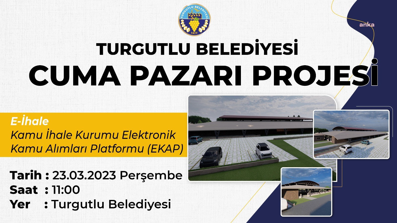 TURGUTLU BELEDİYESİ, CUMA PAZARI PROJESİ’NDE YENİDEN İHALEYE ÇIKIYOR