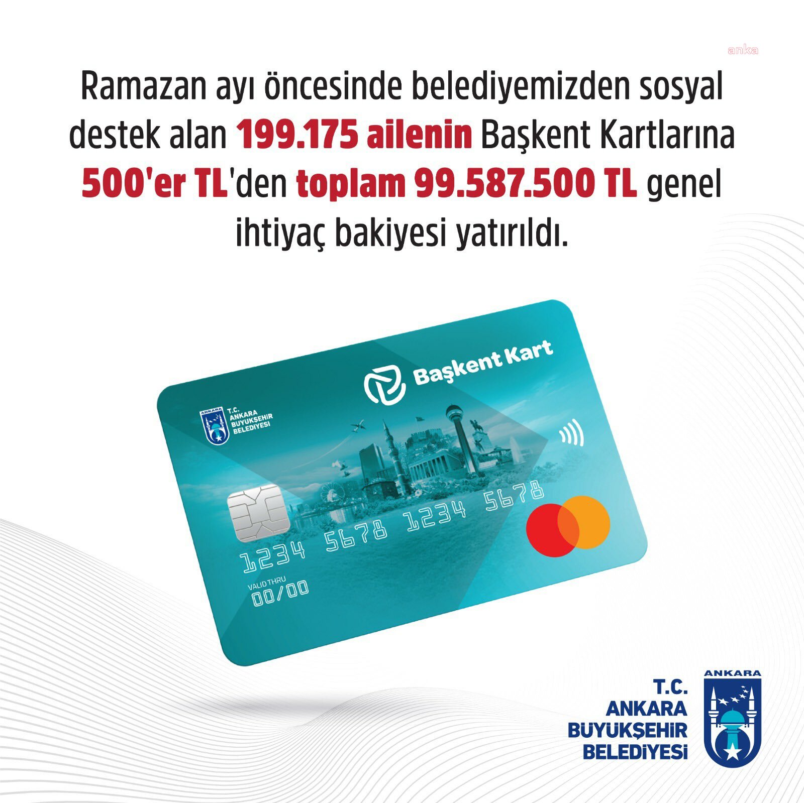 ANKARA BÜYÜKŞEHİR BELEDİYESİ’NDEN SOSYAL YARDIM ALAN AİLELERE RAMAZAN AYI ÖNCESİ DESTEK