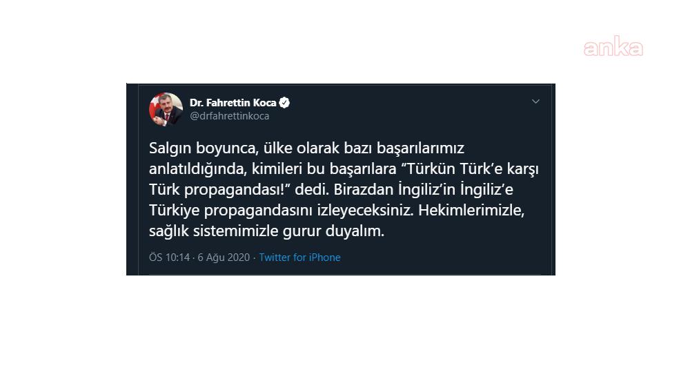 TÜRK HEMŞİRELER DERNEĞİ FAHRETTİN KOCA’YA SİTEM ETTİ