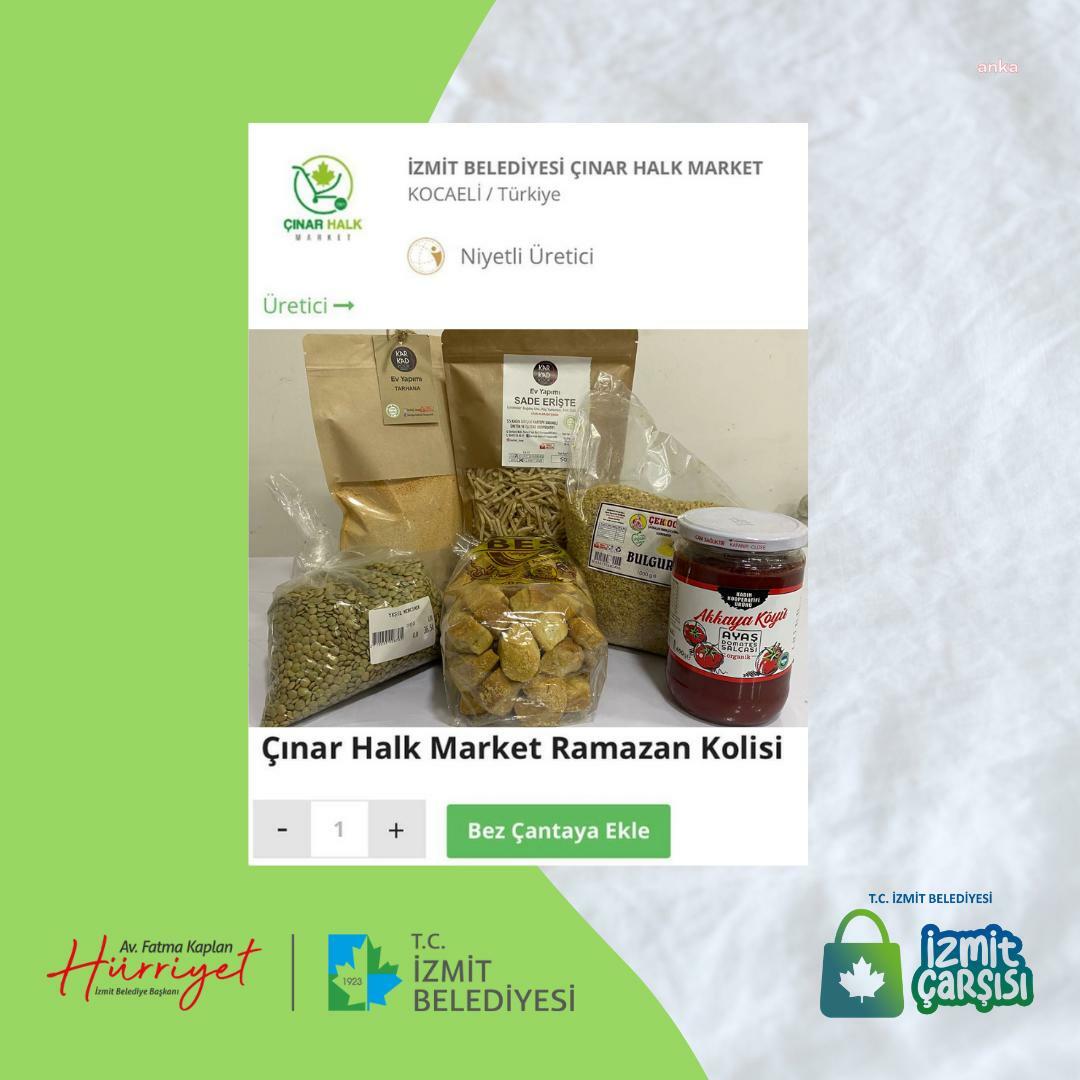ÇINAR HALK MARKET’İN RAMAZAN KOLİLERİ, İZMİT ÇARŞISI’NDAN İHTİYAÇ SAHİPLERİNE ULAŞACAK