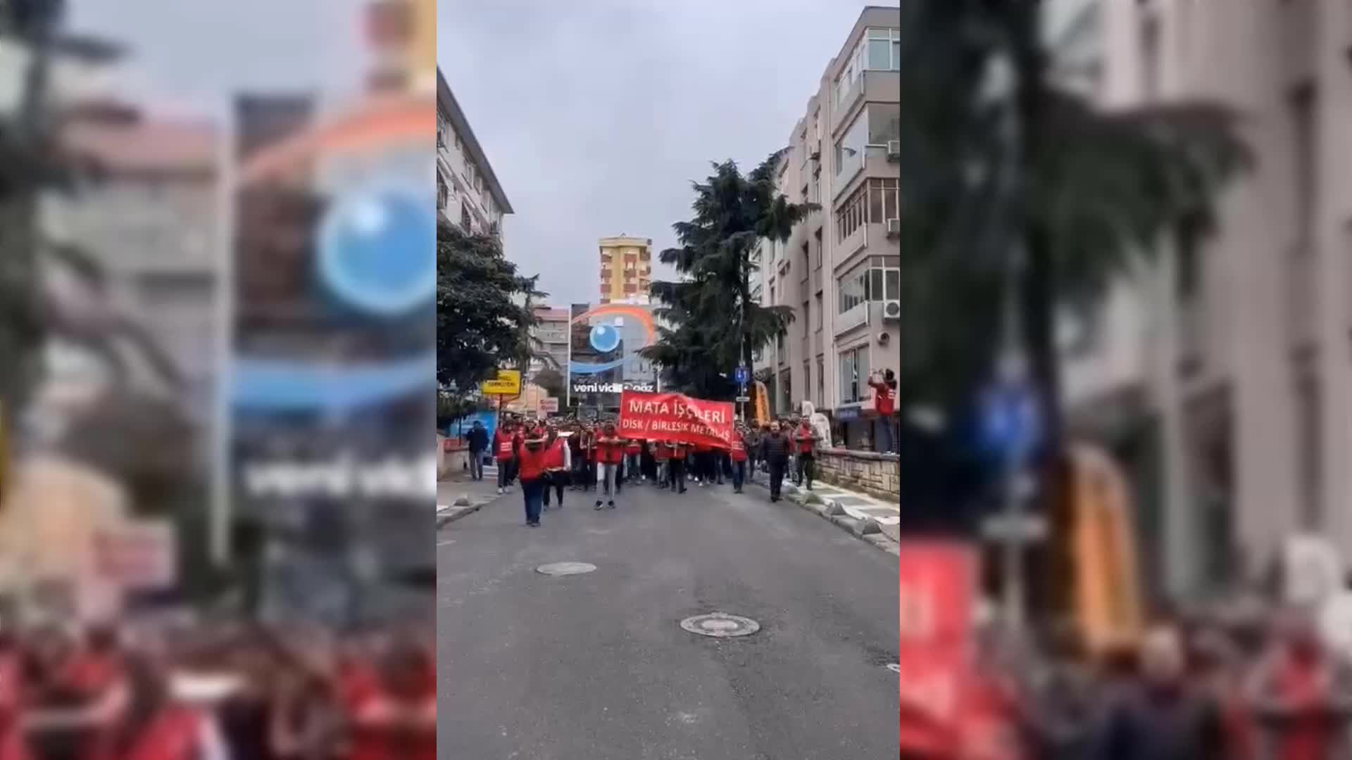MATA OTOMOTİV İŞÇİLERİ, ŞİRKET HİSSEDARI KAŞLIOĞLU’NUN BÜROSUNUN ÖNÜNDE EYLEM YAPTI