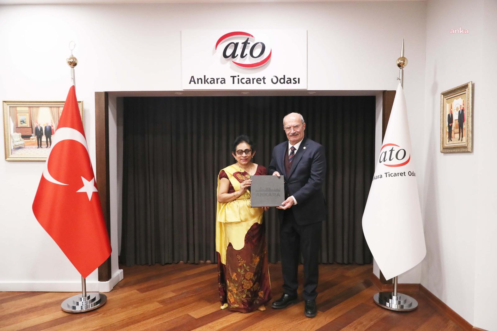 SRİ LANKA’NIN ANKARA BÜYÜKELÇİSİ DİSSANAYAKE, ATO BAŞKANI BARAN’I ZİYARET ETTİ