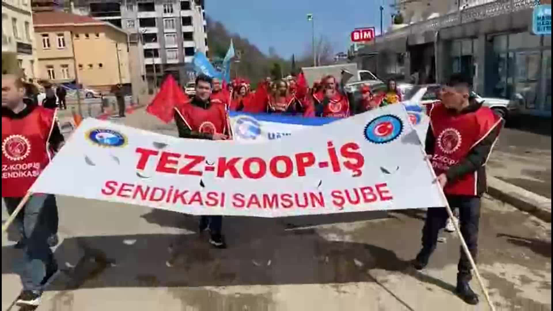 ÇAYBEL İŞÇİLERİNİN GREVİNE TEZ-KOOP-İŞ SENDİKASI'NDAN DESTEK