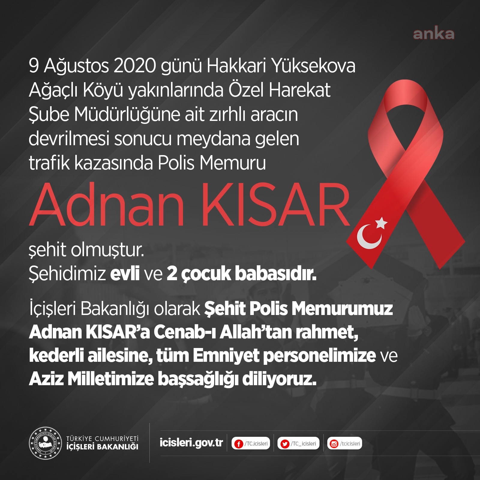HAKKARİ’DE ZIRHLI POLİS ARACI DEVRİLDİ! 2 POLİS ŞEHİT OLDU