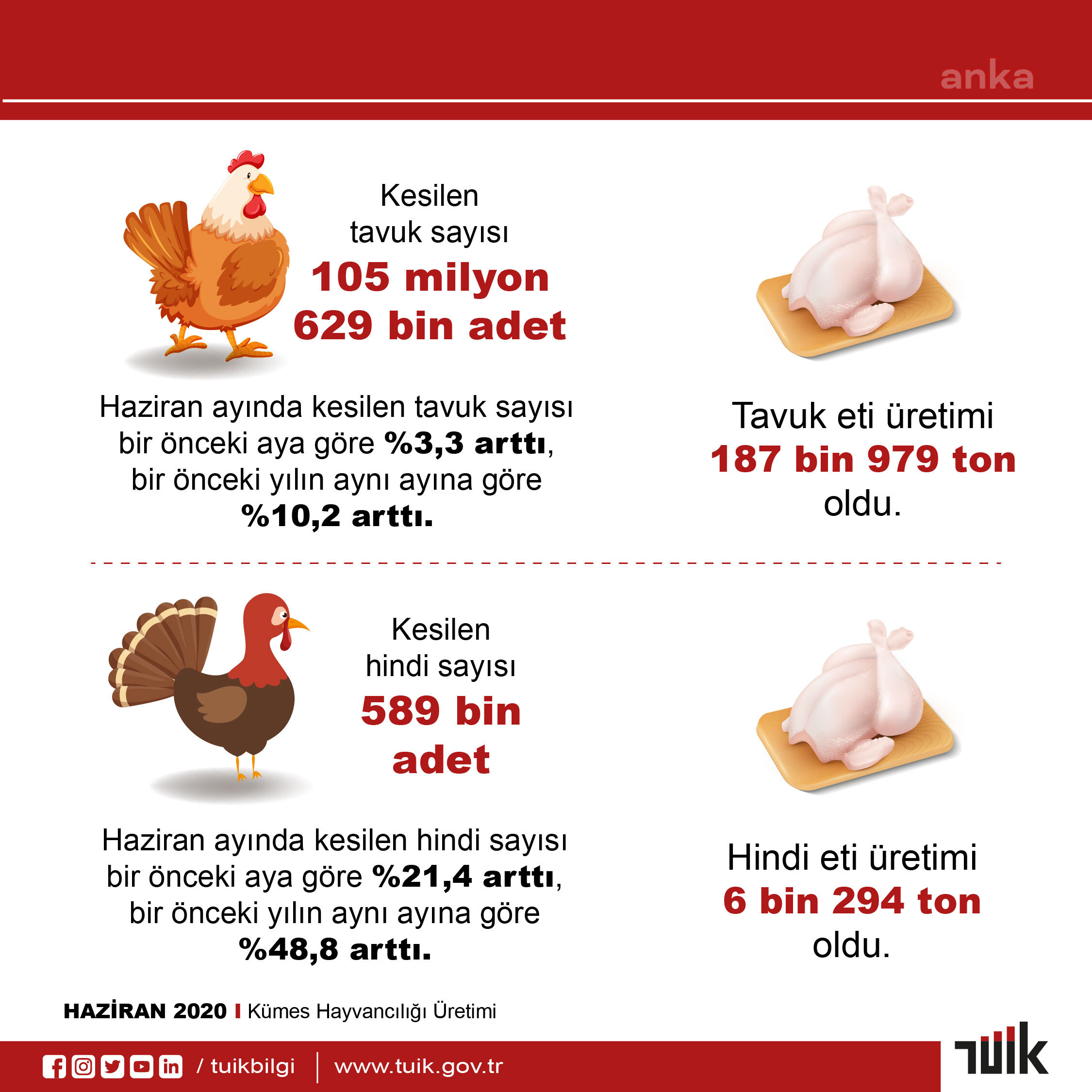 BEYAZ ET ÜRETİMİ ARTTI