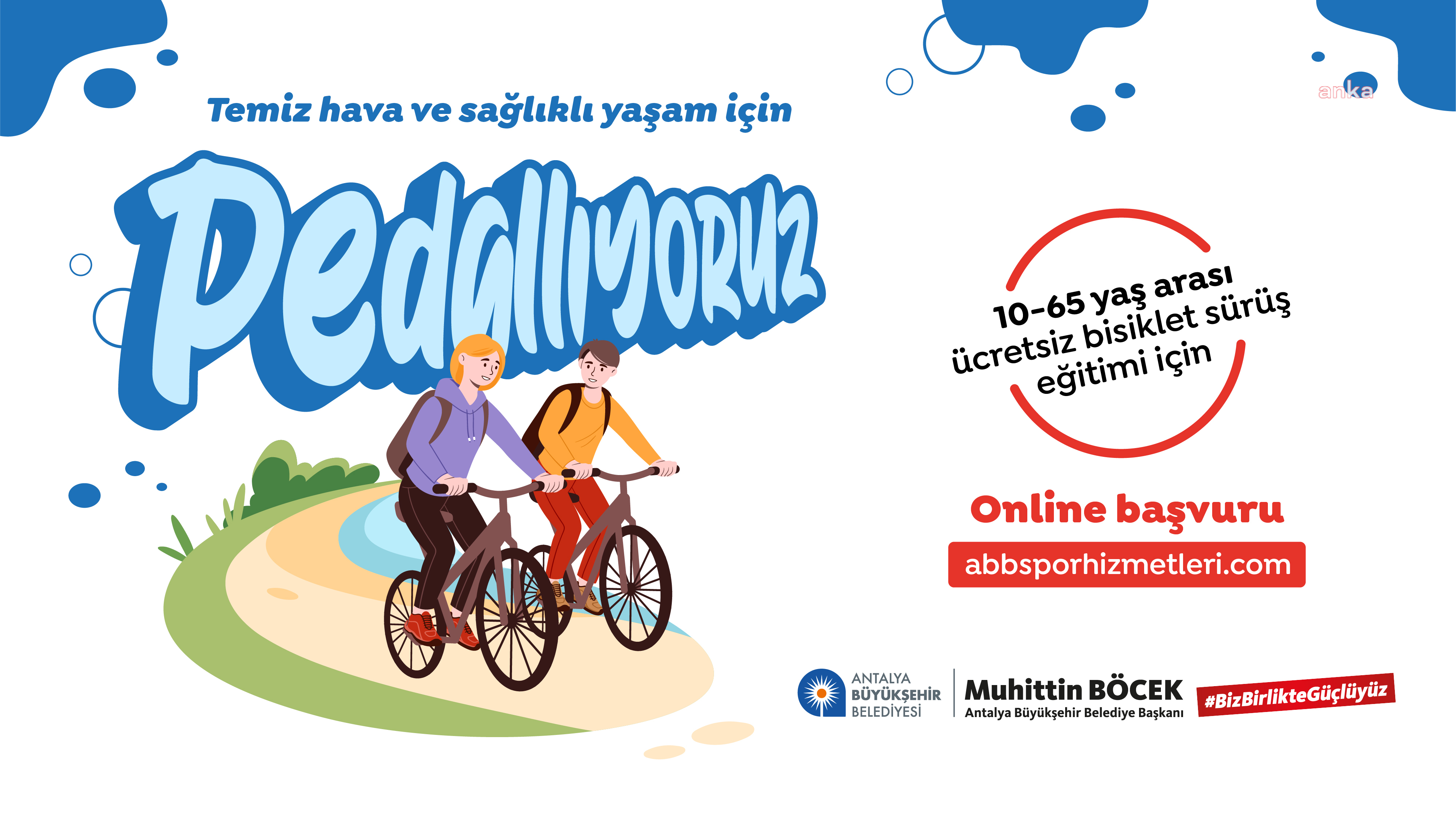 ANTALYA BÜYÜKŞEHİR TEMEL BİSİKLET SÜRÜŞ EĞİTİMLERİNE DEVAM EDİYOR