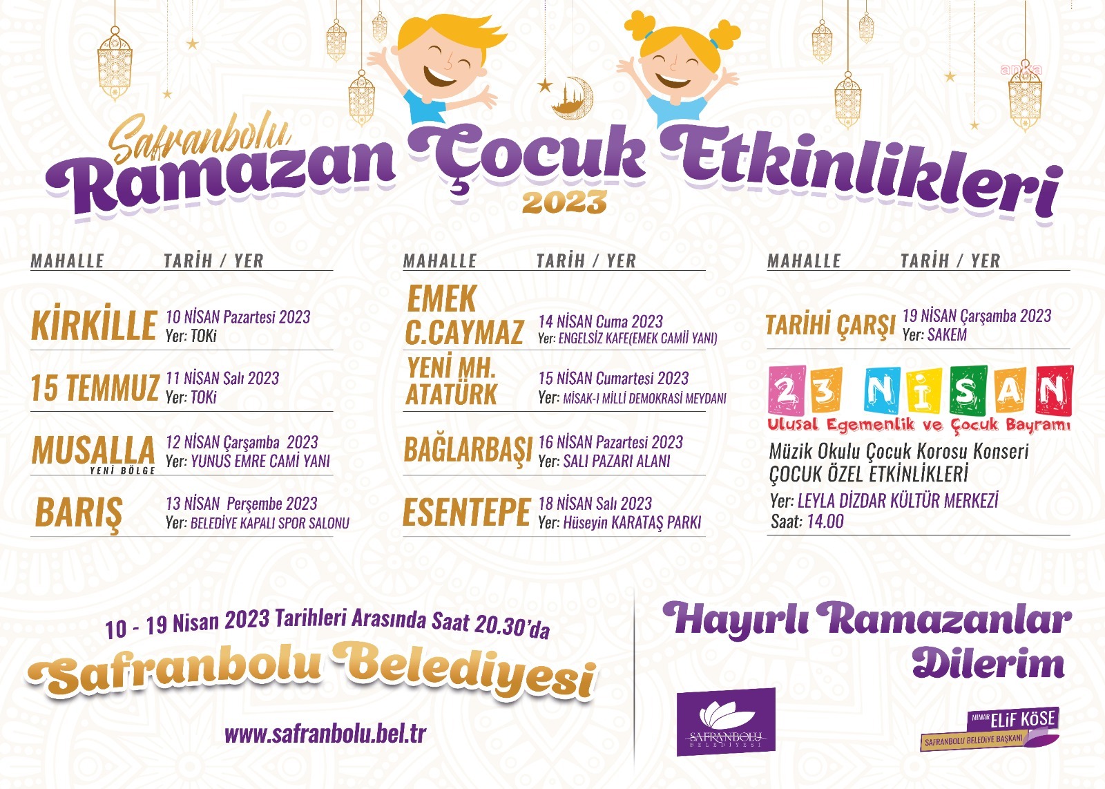 SAFRANBOLU BELEDİYESİ'NDEN ÇOCUKLAR İÇİN RAMAZAN EĞLENCESİ