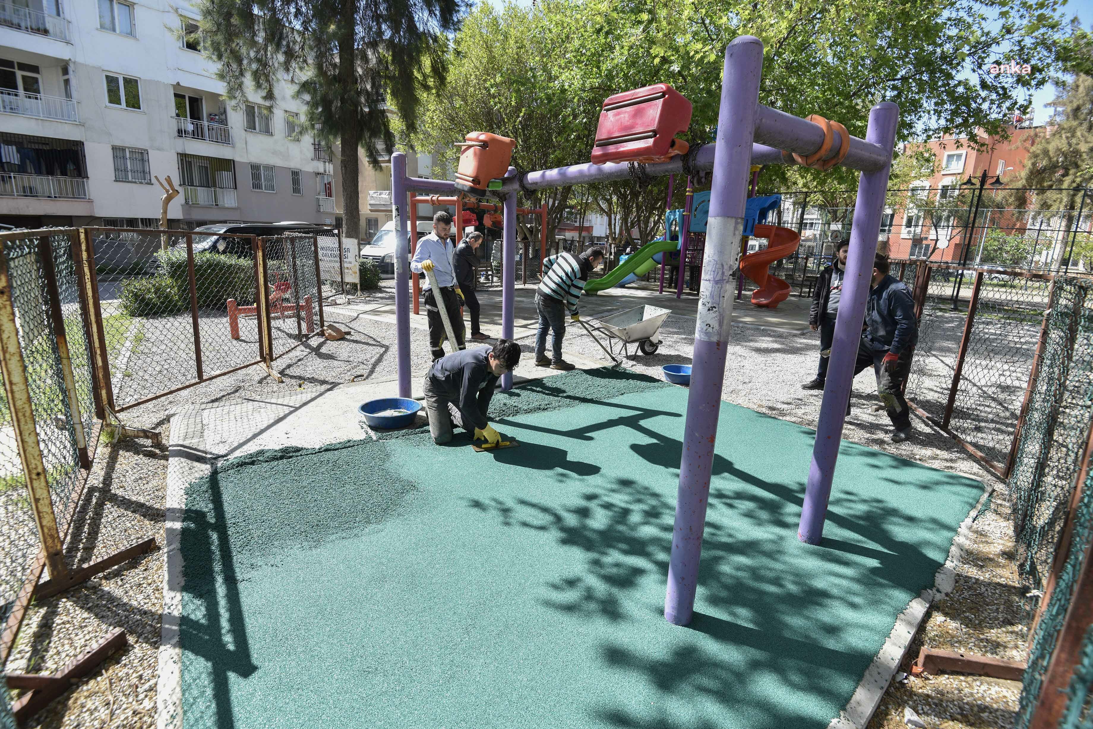 MURATPAŞA BELEDİYESİ’NDEN ÇOCUKLAR İÇİN PARKLARA ESNEK ZEMİN