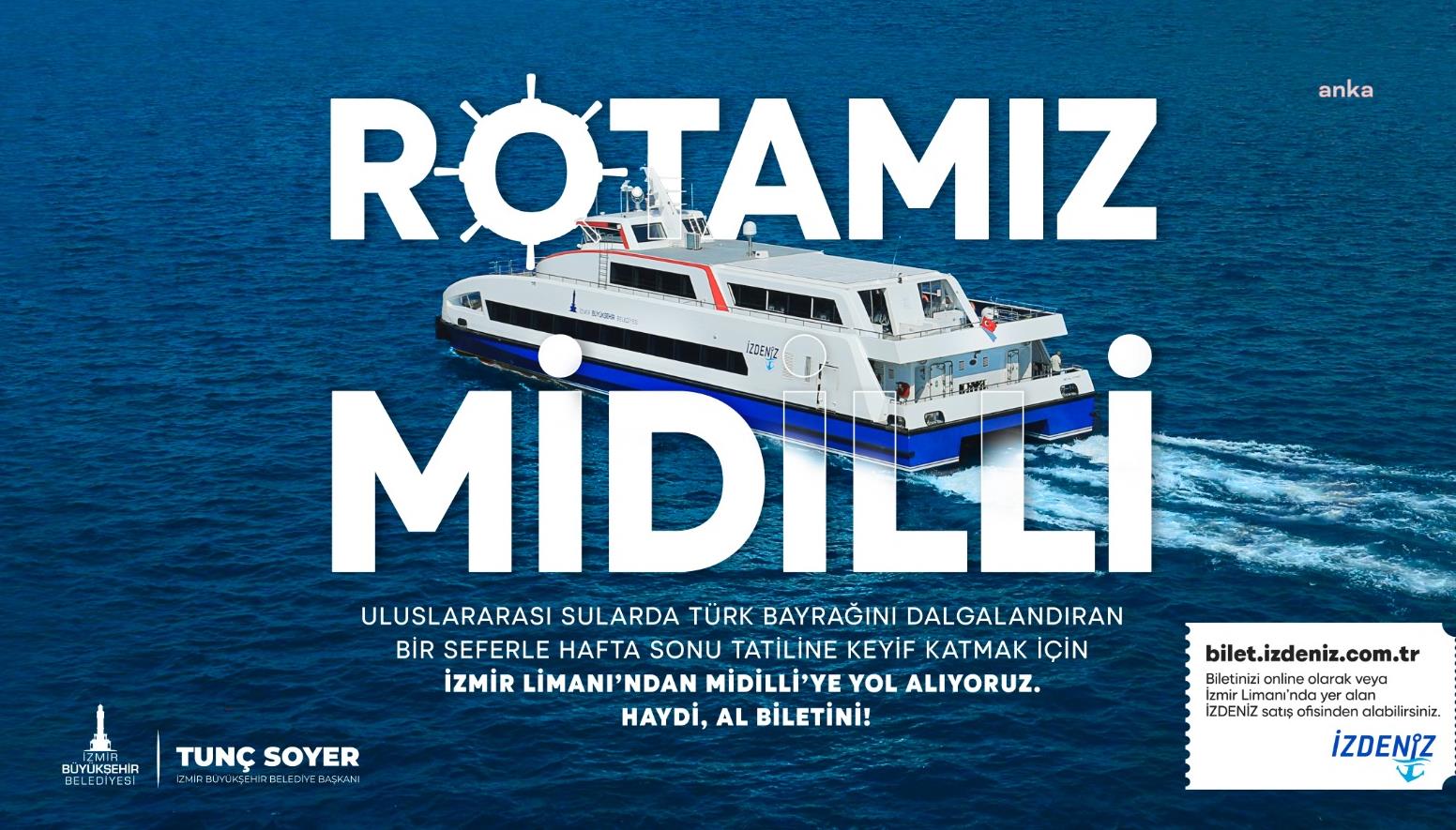 İZMİR-MİDİLLİ SEFERLERİ 2 HAZİRAN'DA BAŞLIYOR