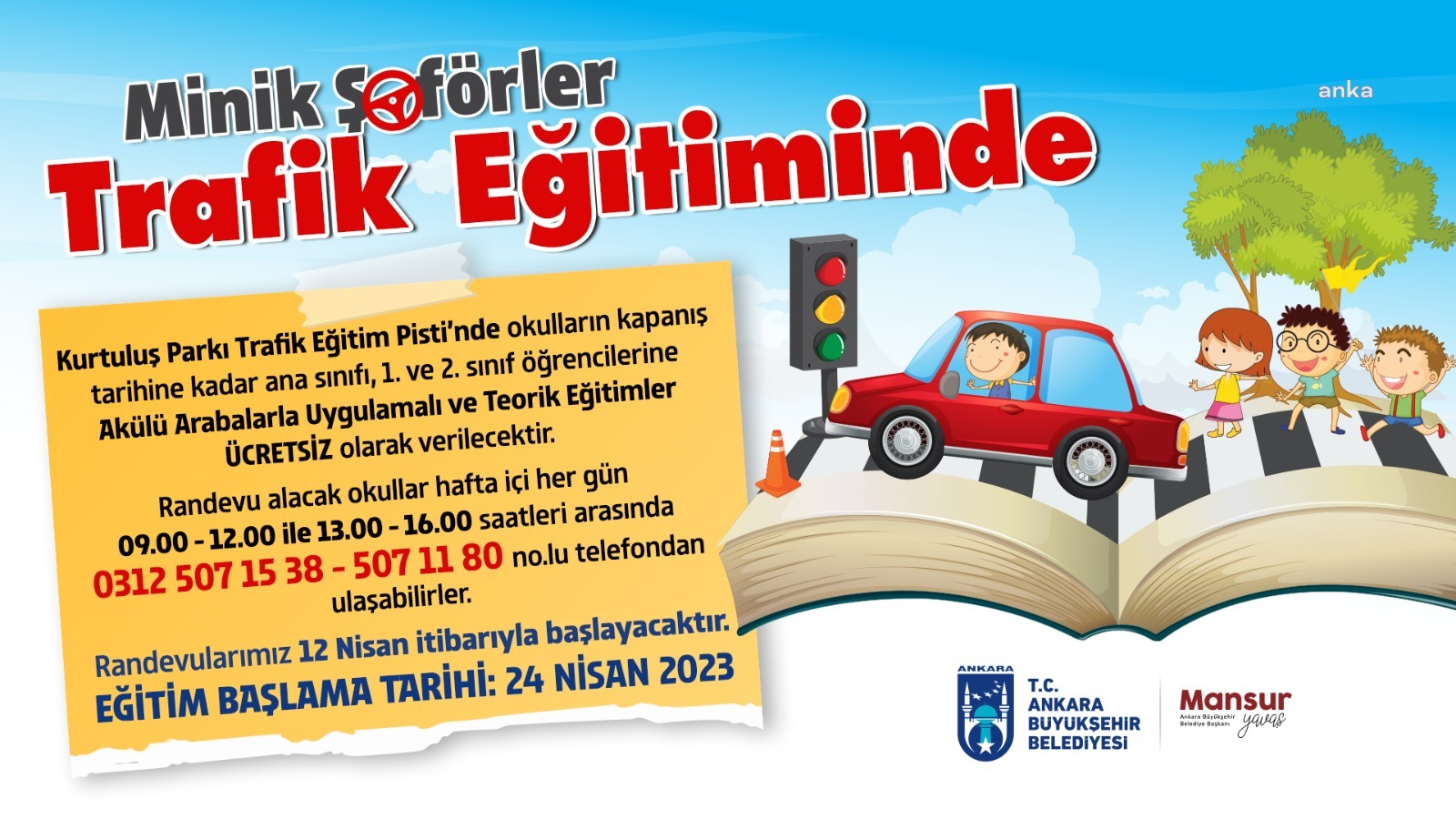 BAŞKENTLİ MİNİK ŞOFÖRLER ÜCRETSİZ TRAFİK EĞİTİMİNDE