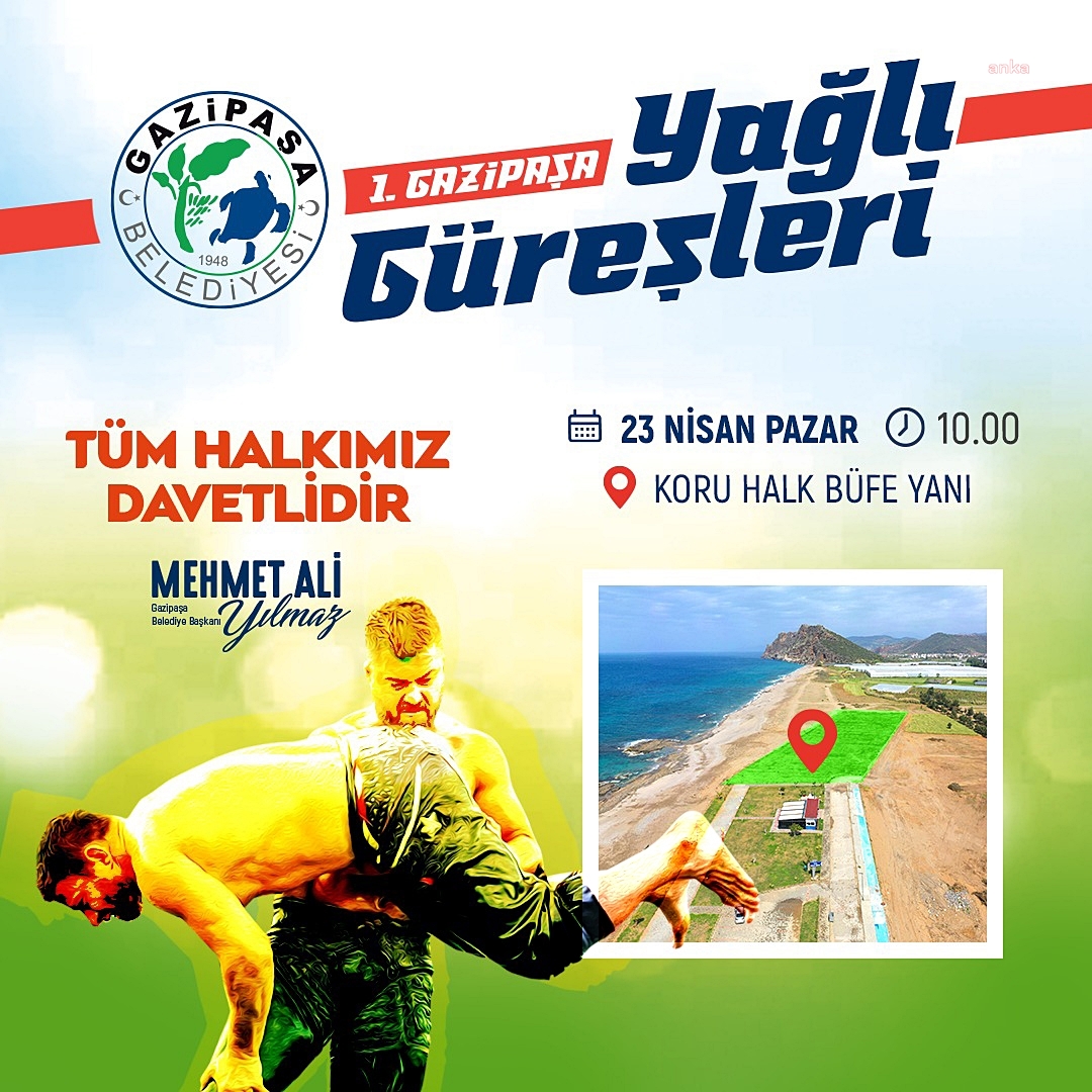 1. GAZİPAŞA YAĞLI GÜREŞLERİ İÇİN GERİ SAYIM BAŞLADI