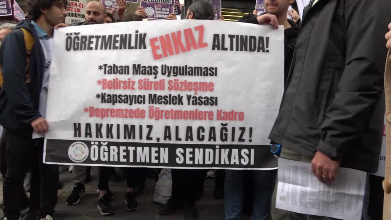ÖZEL SEKTÖR ÖĞRETMENLERİ BAŞKENT’TE SESLERİNİ DUYURMAYA ÇALIŞTI: “ON BİNE YAKIN ARKADAŞIMIZ İŞSİZ. DEPREM BÖLGESİNDEKİ ARKADAŞLARIMIZ İŞSİZ"