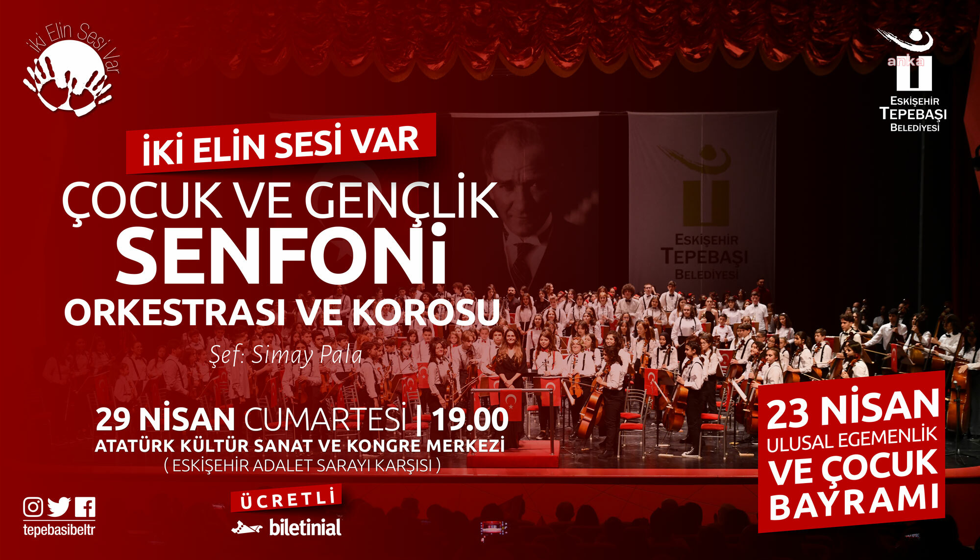 TEPEBAŞI'NDA 23 NİSAN ULUSAL EGEMENLİK VE ÇOCUK BAYRAMI’NA ÖZEL KONSER