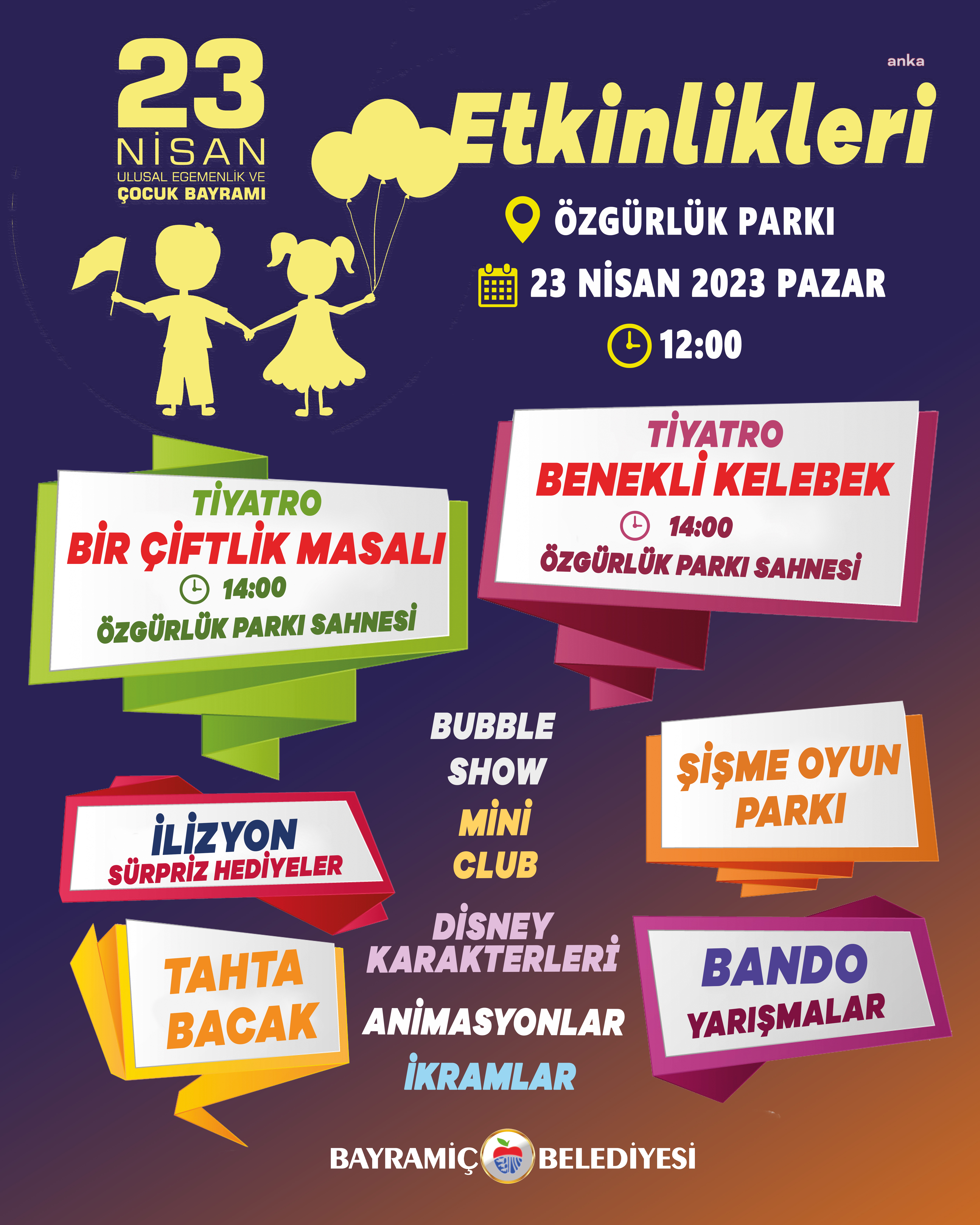 23 NİSAN, BAYRAMİÇ’TE COŞKUYLA KUTLANACAK