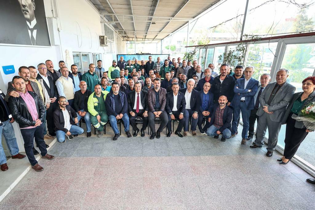 BAŞKAN BATUR, BELEDİYE İŞÇİLERİYLE BAYRAMLAŞTI