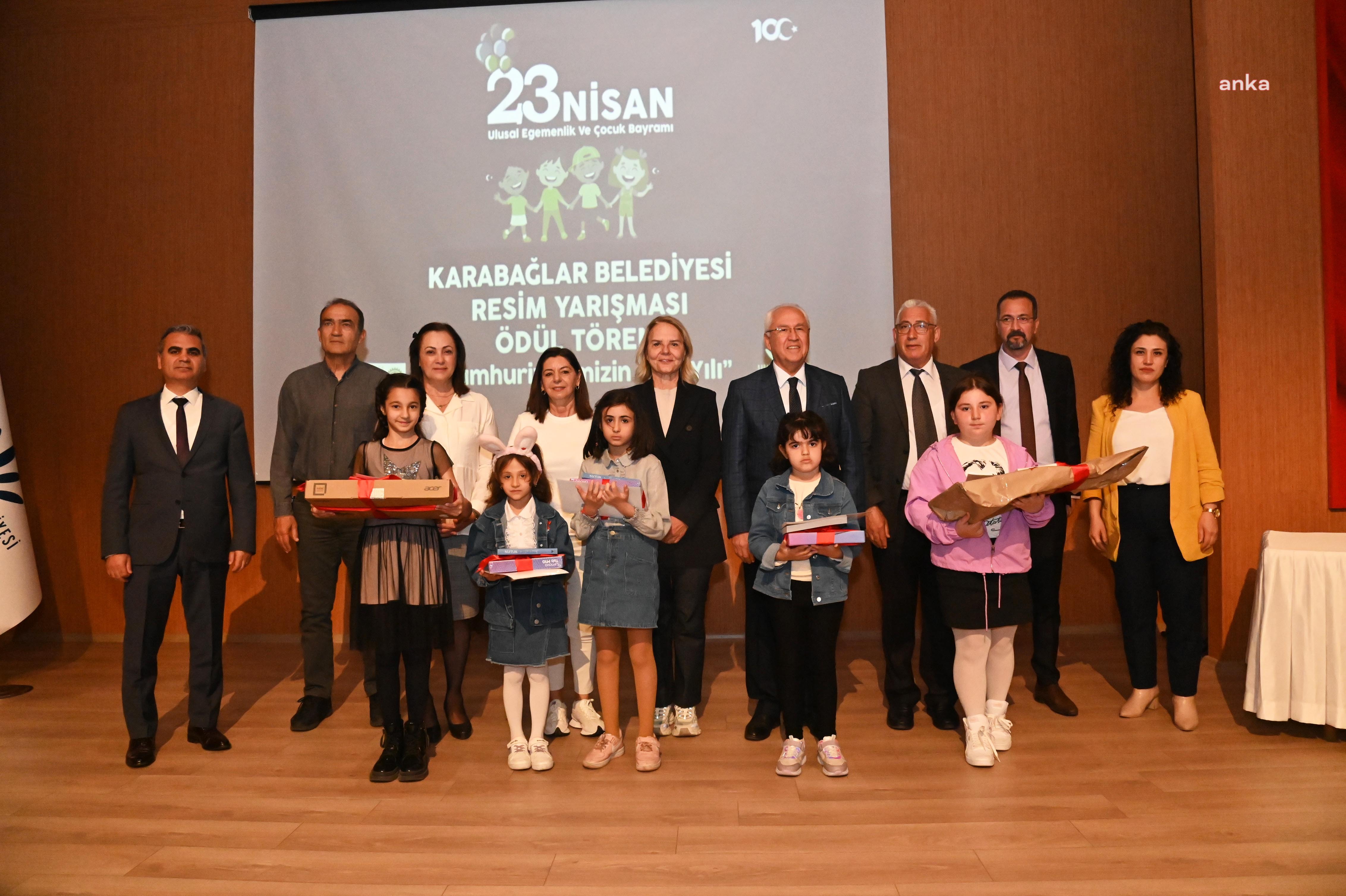 KARABAĞLAR BELEDİYESİ'NİN DÜZENLENDİĞİ 23 NİSAN RESİM YARIŞMASINDA ÖDÜLLER VERİLDİ
