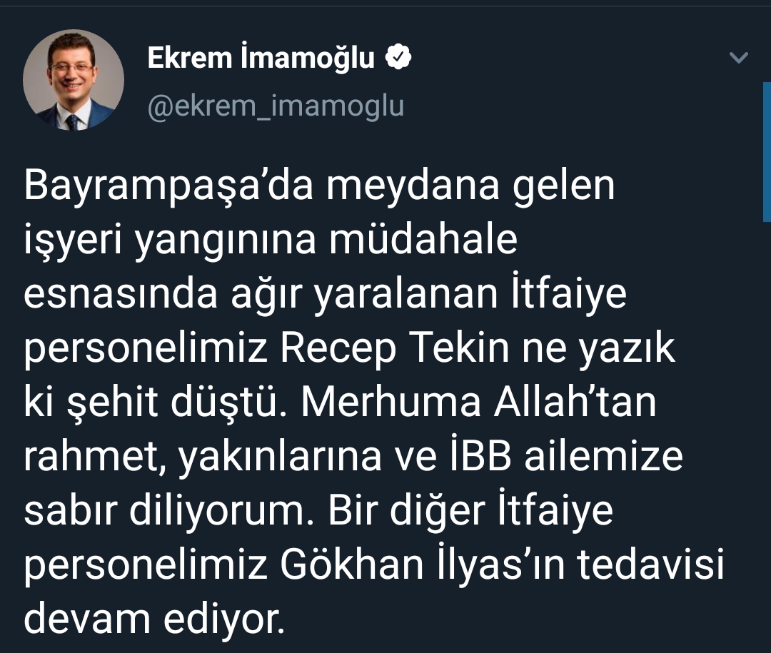 YANGINDA YARALANAN İTFAİYE ERİ HAYATINI KAYBETTİ