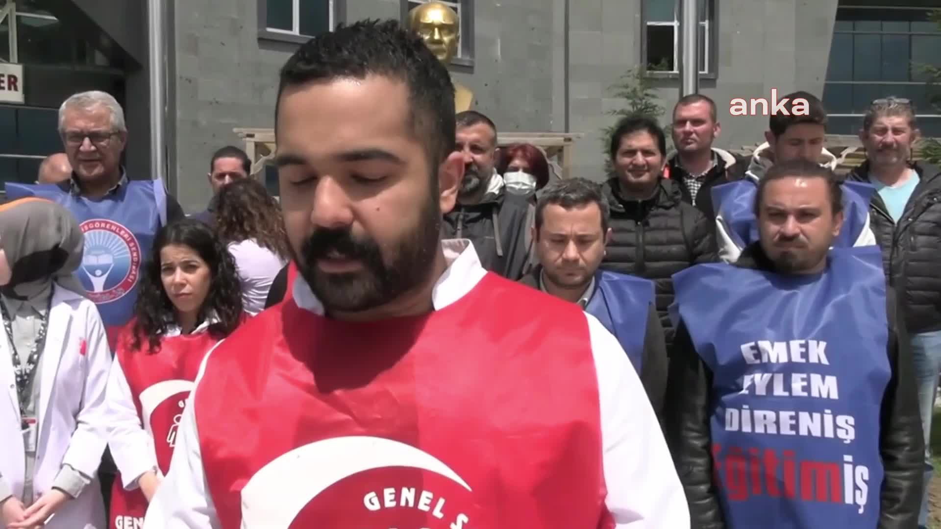 BİLECİK’TE SAĞLIK ÇALIŞANLARI EYLEM YAPTI: "SAĞLIK ÇALIŞANLARI, SEÇİM GÜNÜ KİMLERE KIRMIZI KART GÖSTERECEĞİNİ BİLMEKTEDİR”