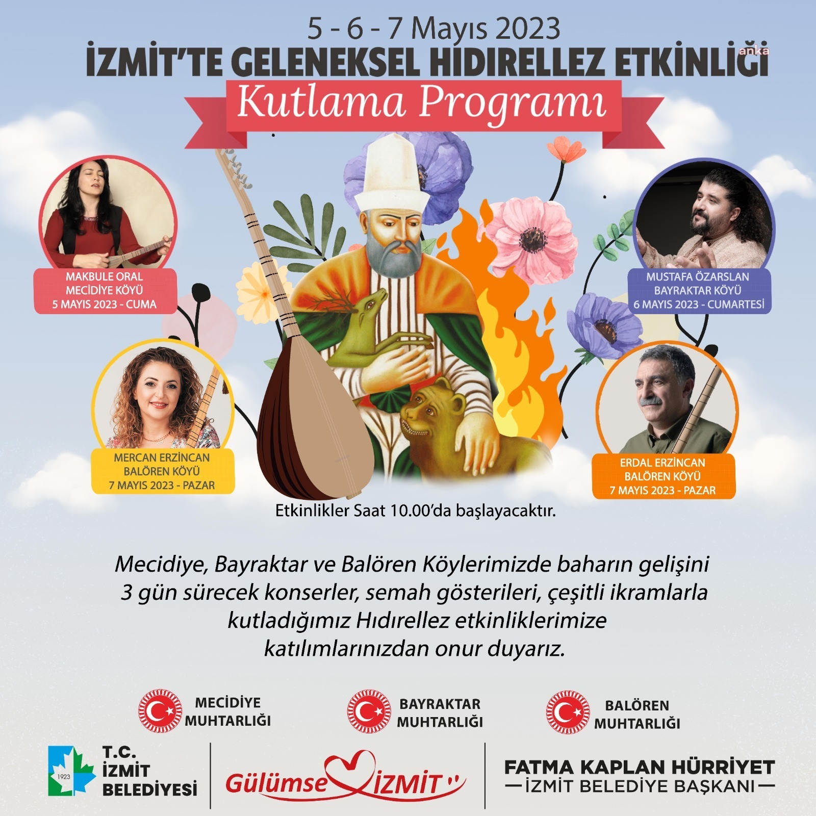 İZMİT BELEDİYESİ, HIDIRELLEZİ KÖYLERDE ŞÖLEN HAVASINDA KUTLAYACAK