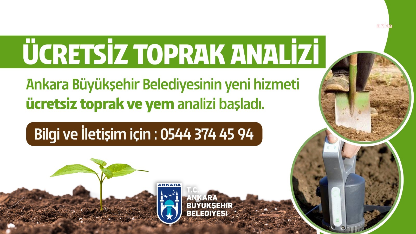 ANKARA BÜYÜKŞEHİR BELEDİYESİ'NDEN ÇİFTÇİLERE YEM VE TOPRAK ANALİZİ DESTEĞİ