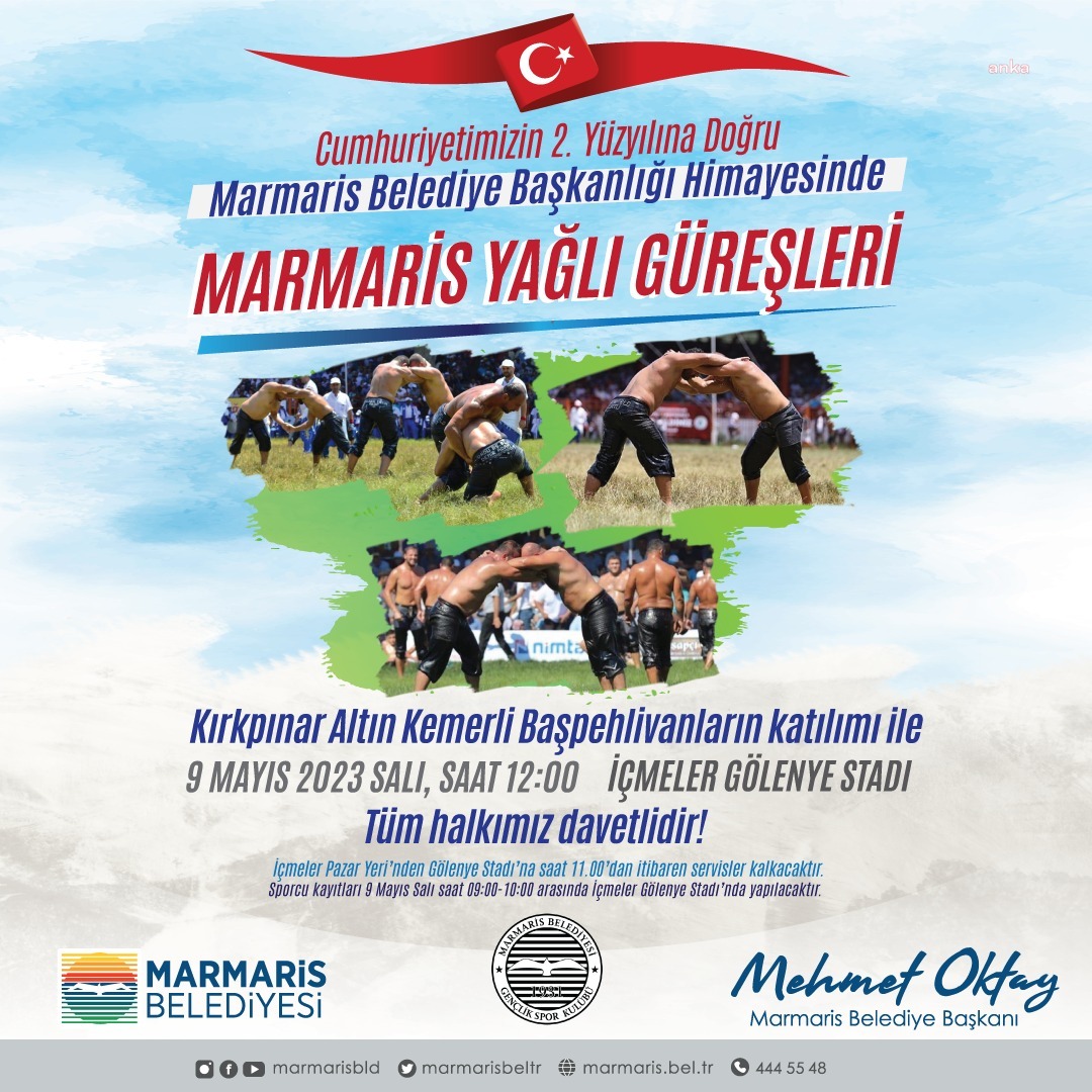 PEHLİVANLAR MARMARİS’TE ER MEYDANINA ÇIKIYOR
