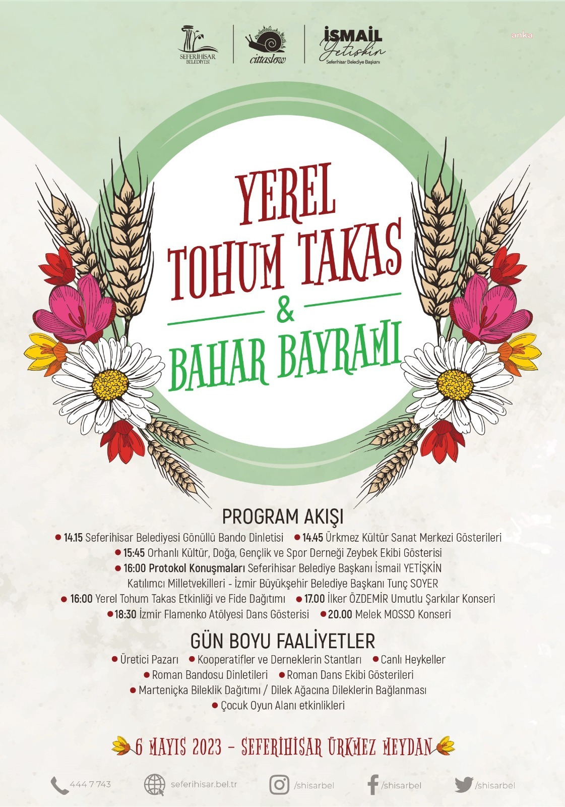 SEFERİHİSAR BELEDİYESİ YEREL TOHUM TAKAS ŞENLİĞİ İÇİN GERİ SAYIM BAŞLADI