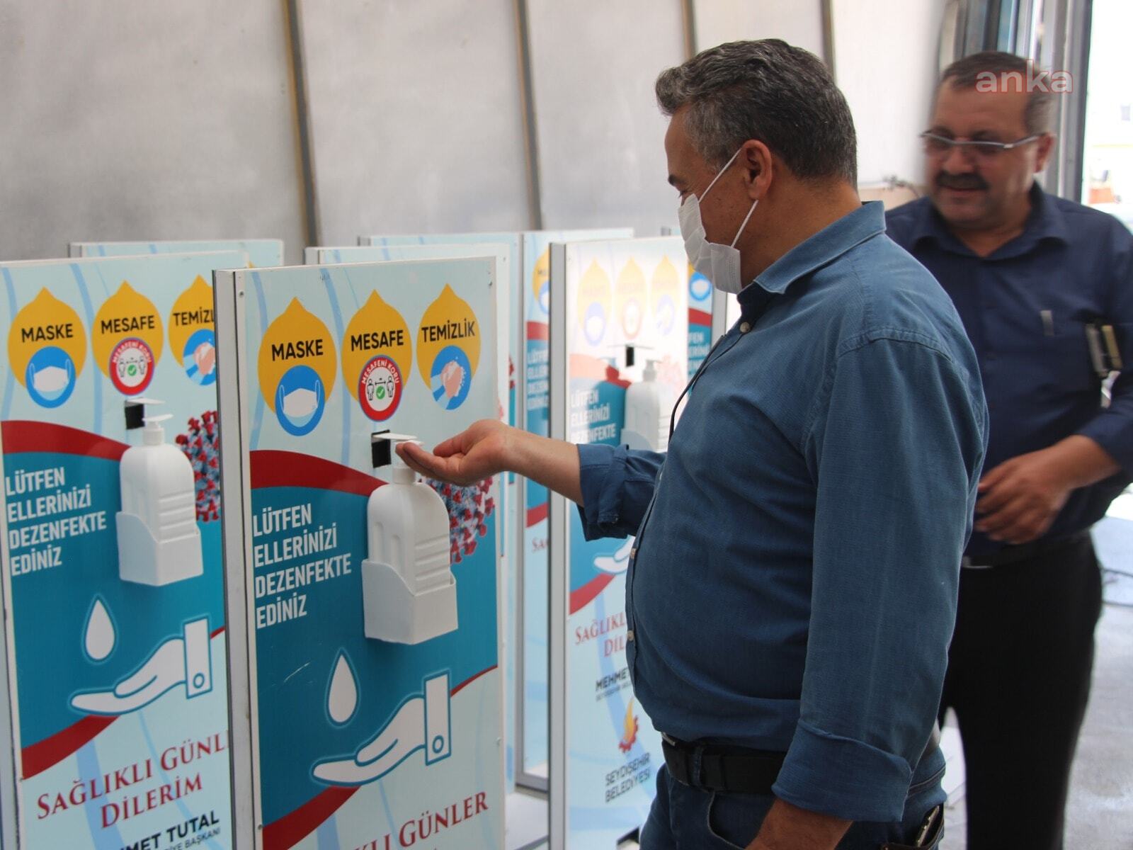 SEYDİŞEHİR BELEDİYESİ PEDALLI DZENFEKTAN STANDI ÜRETTİ