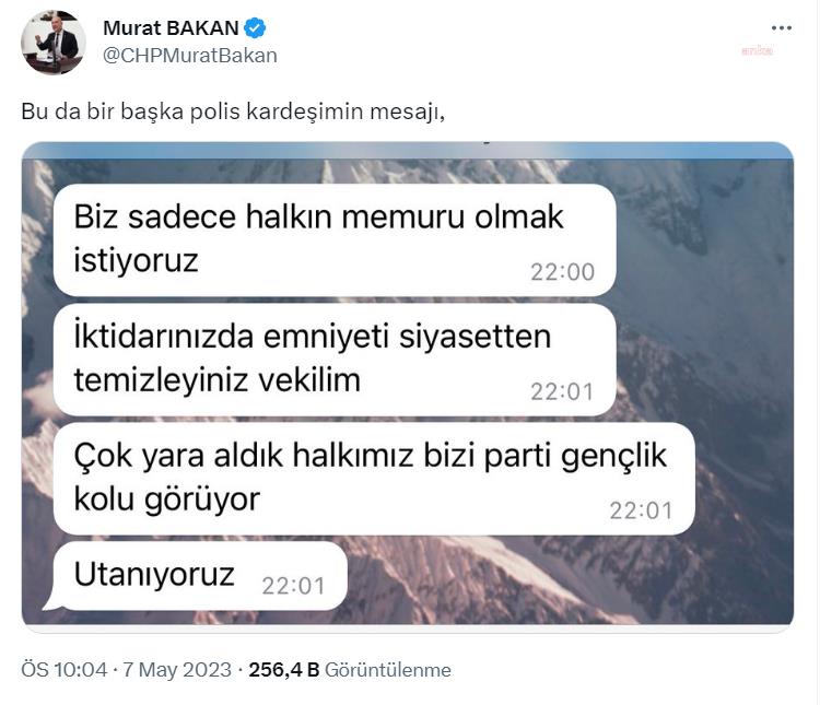 MURAT BAKAN ERZURUM’DAN BİR POLİSİN MESAJINI PAYLAŞTI: “YAŞANANLARDAN BİR POLİS OLARAK ÇOK UTANDIM AMA BİZLER EMİR KULUYUZ, BAŞIMIZDAKİ VASIFSIZ YÖNETİCİLERİN YÜZÜNDEN BİZ MEMURLAR DA ZAN ALTINDA KALIYORUZ”
