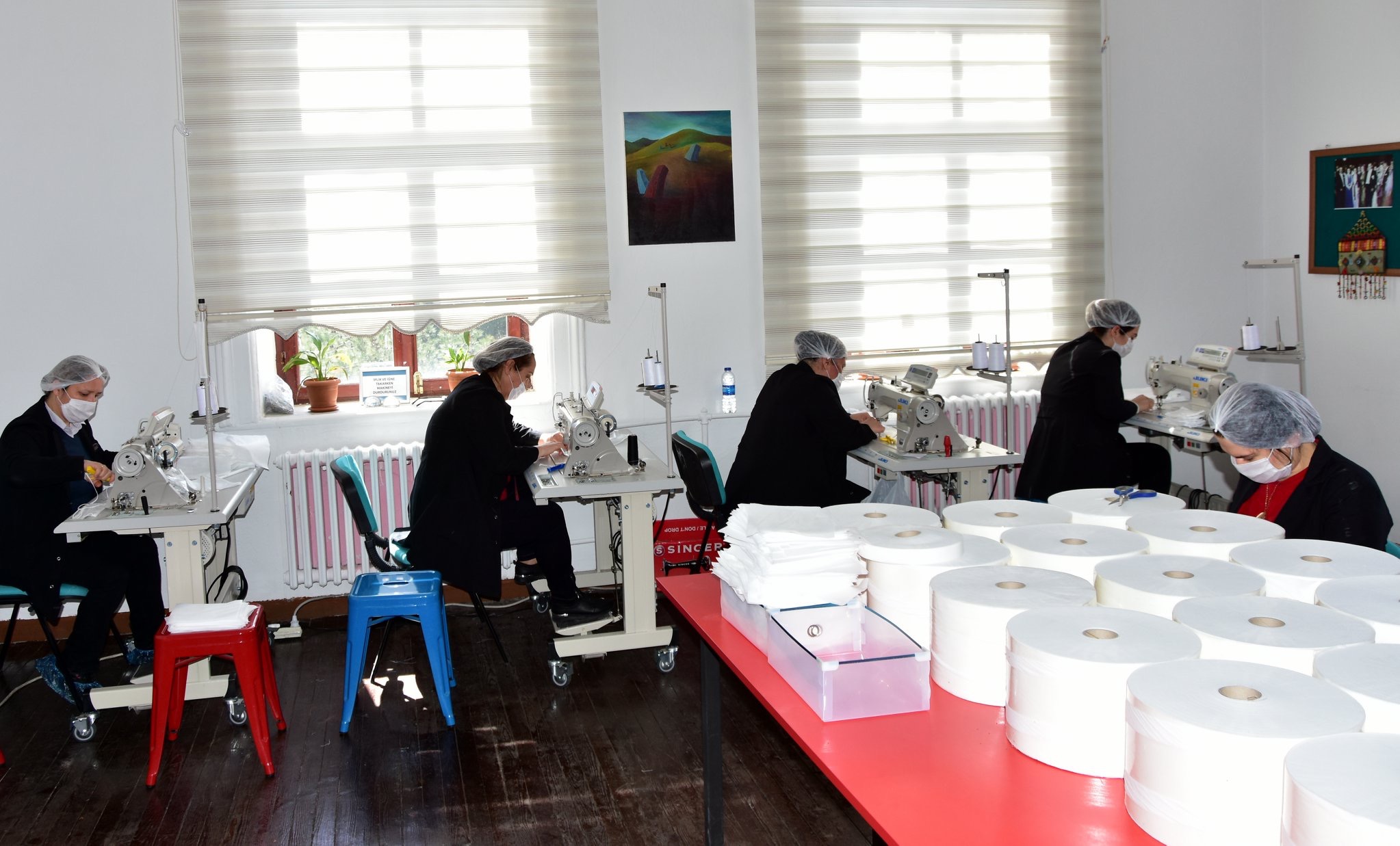MUĞLA'DA MASKE ÜRETİMİ BAŞLADI
