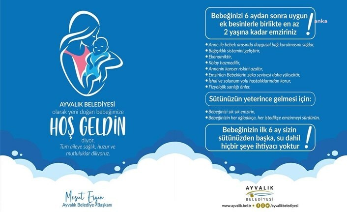 AYVALIK BELEDİYESİ'NDEN İLÇEDE YENİ DOĞAN BEBEKLERİN TÜM İHTİYACINI KARŞILAYACAK PAKET