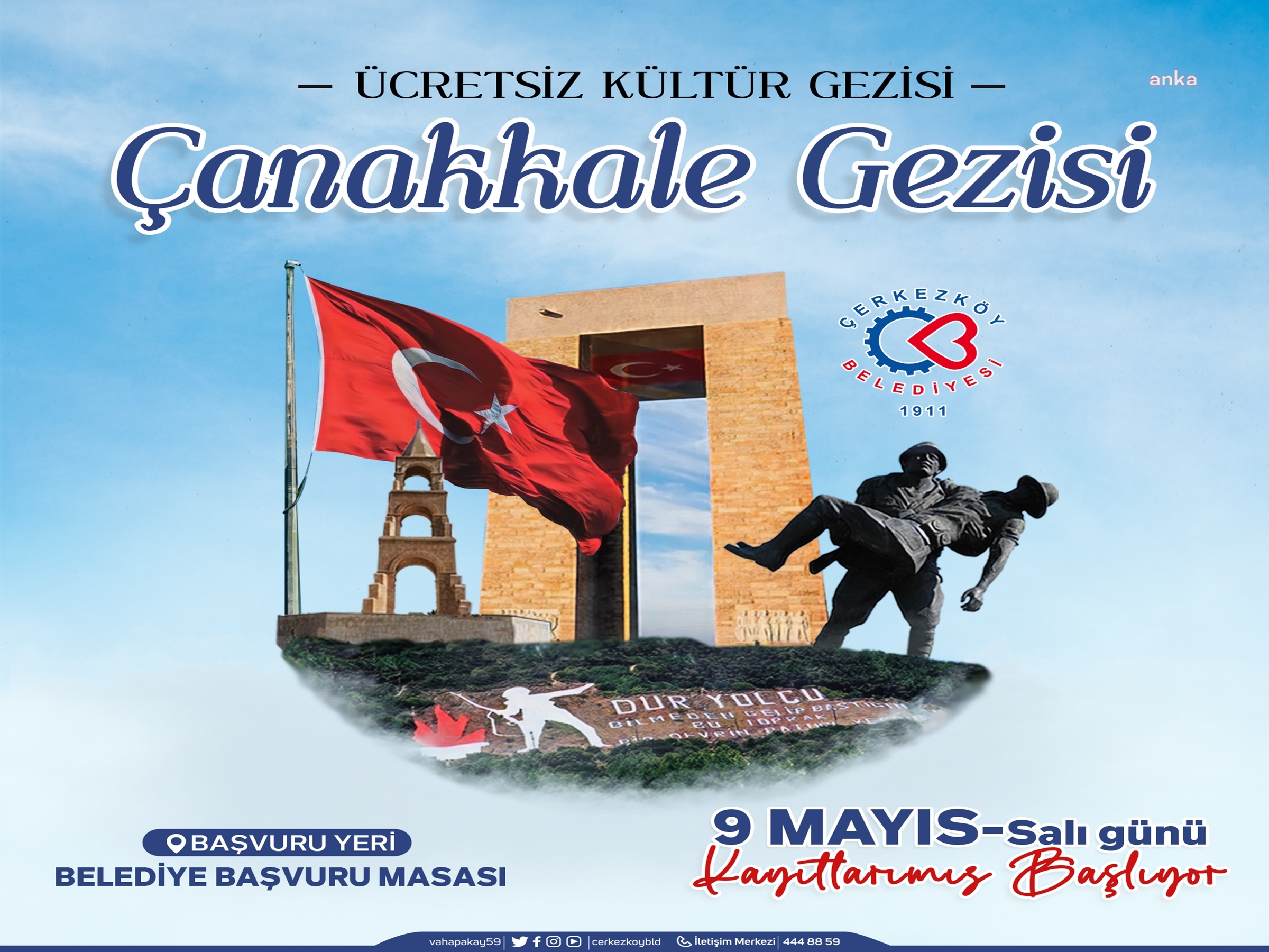 ÇERKEZKÖY BELEDİYESİ’NİN ÇANAKKALE ŞEHİTLİĞİ GEZİLERİ BAŞLIYOR