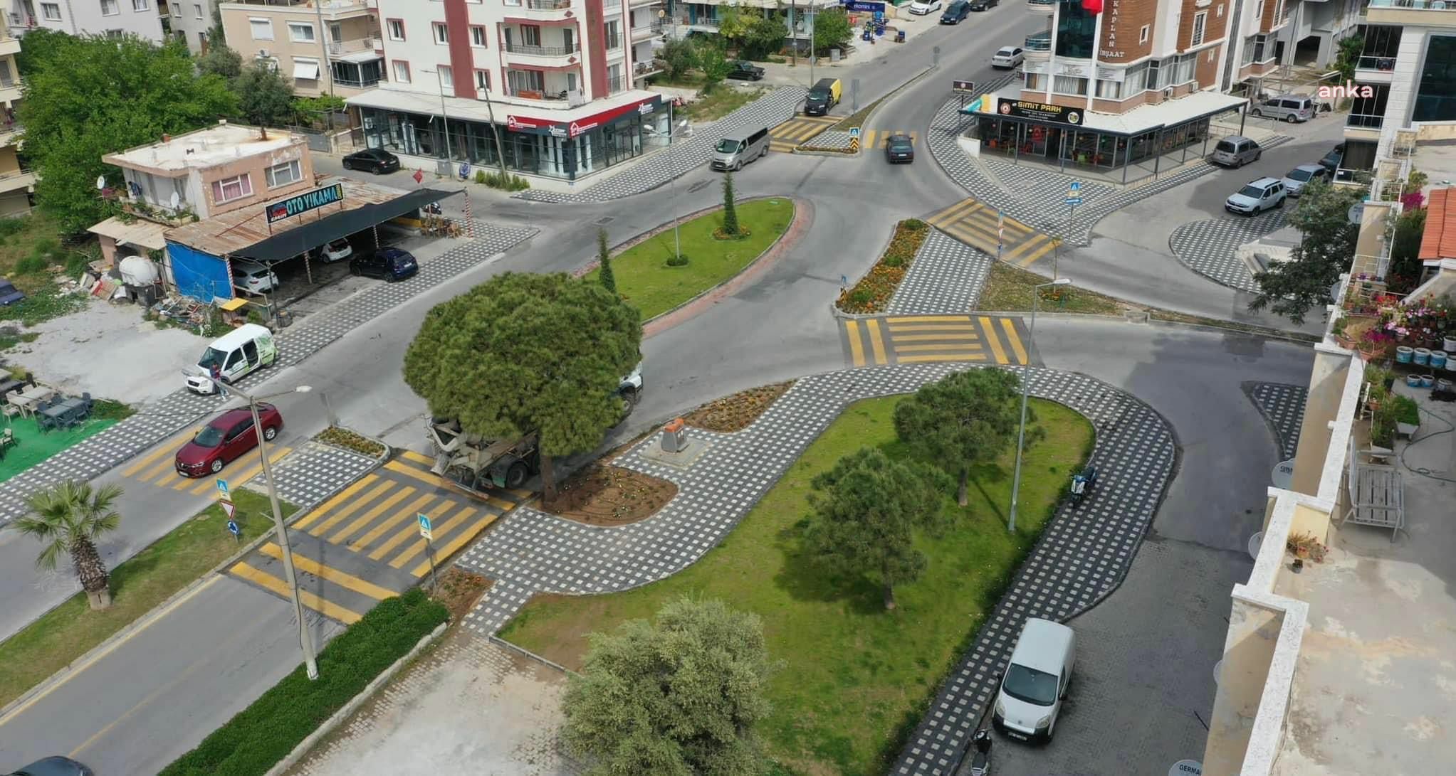 DİDİM’DE YENİ YAPILAN KAVŞAĞIN PEYZAJ ÇALIŞMALARI TAMAMLANDI